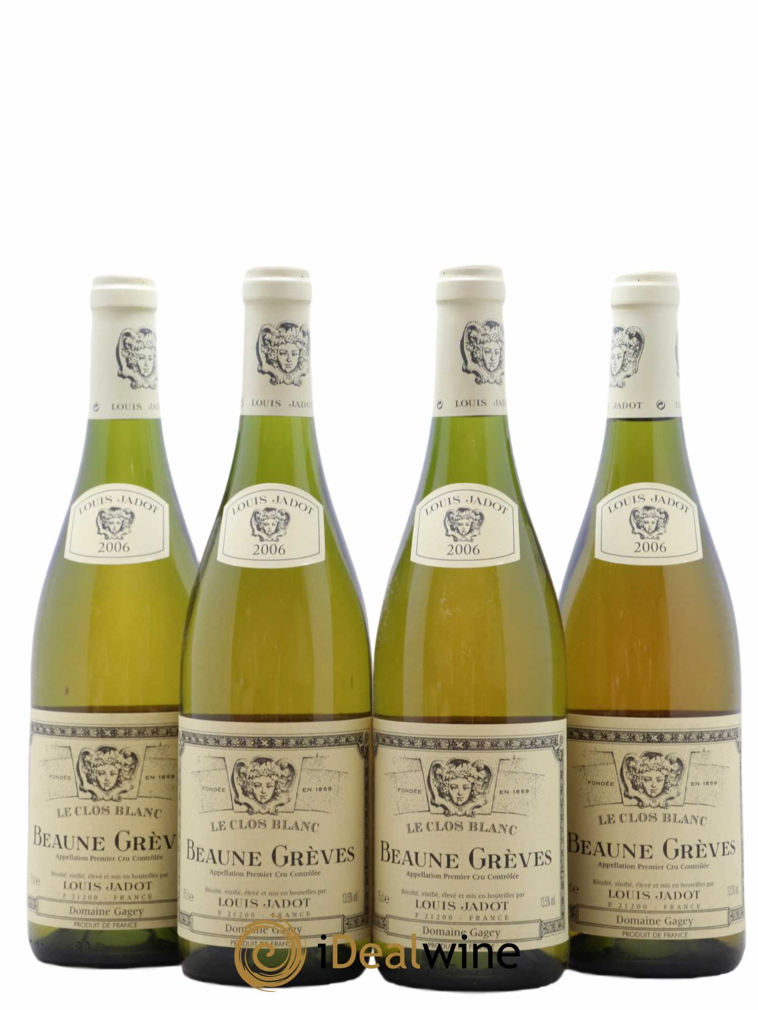 Beaune 1er Cru Grèves Le Clos Blanc Domaine Gagey - Louis Jadot (sans prix de réserve) 2006 - Lot de 4 bouteilles - 0