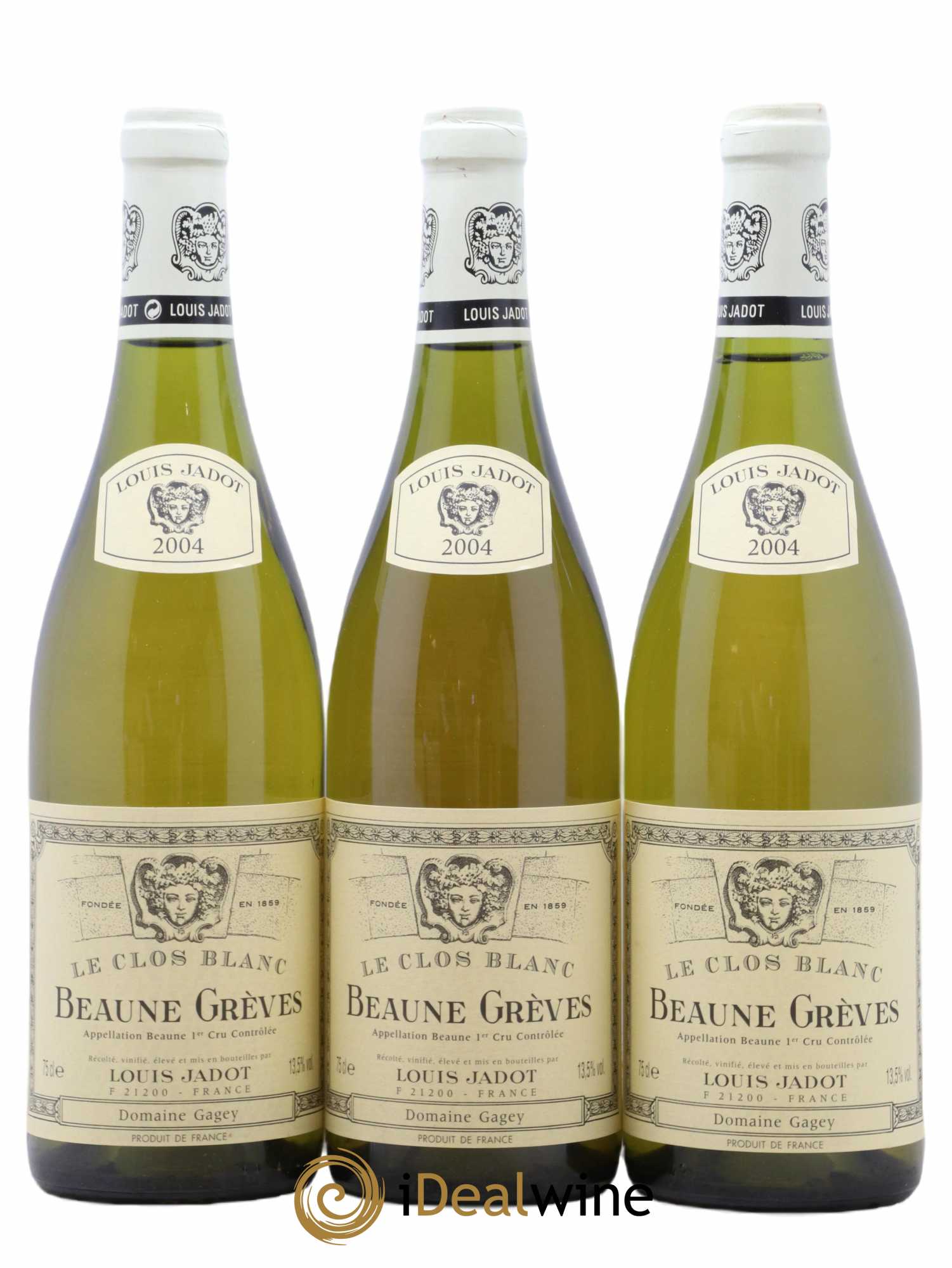 Beaune 1er Cru Grèves Le Clos Blanc Domaine Gagey - Louis Jadot (sans prix de réserve) 2004 - Lot de 3 bouteilles - 0