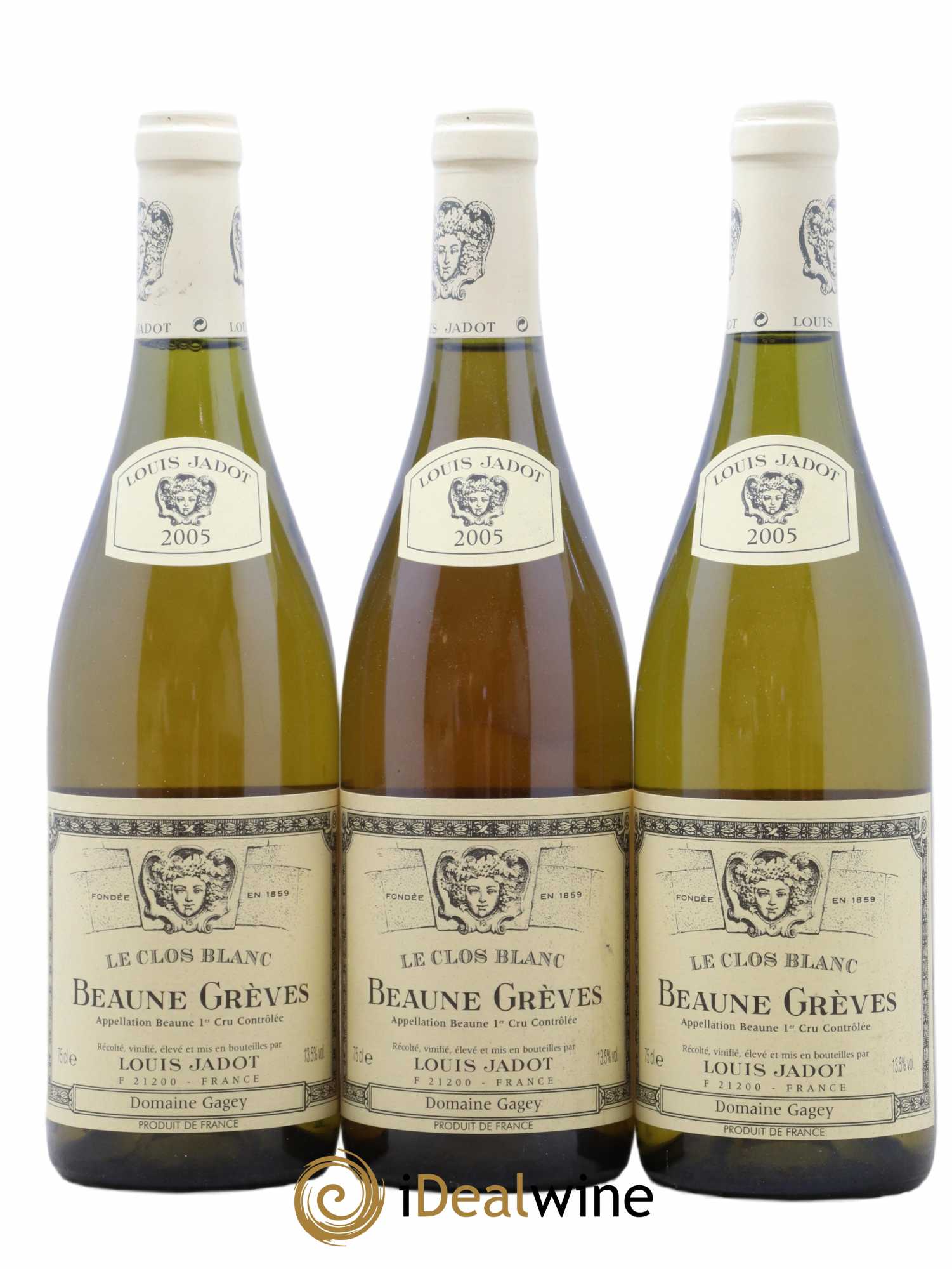 Beaune 1er Cru Grèves Le Clos Blanc Domaine Gagey - Louis Jadot (sans prix de réserve) 2005 - Lot de 3 bouteilles - 0