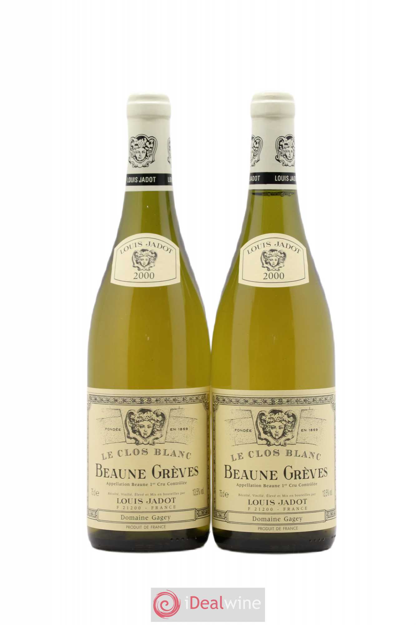 Beaune 1er Cru Grèves Le Clos Blanc Domaine Gagey - Louis Jadot 2000 - Lot de 2 bouteilles - 0