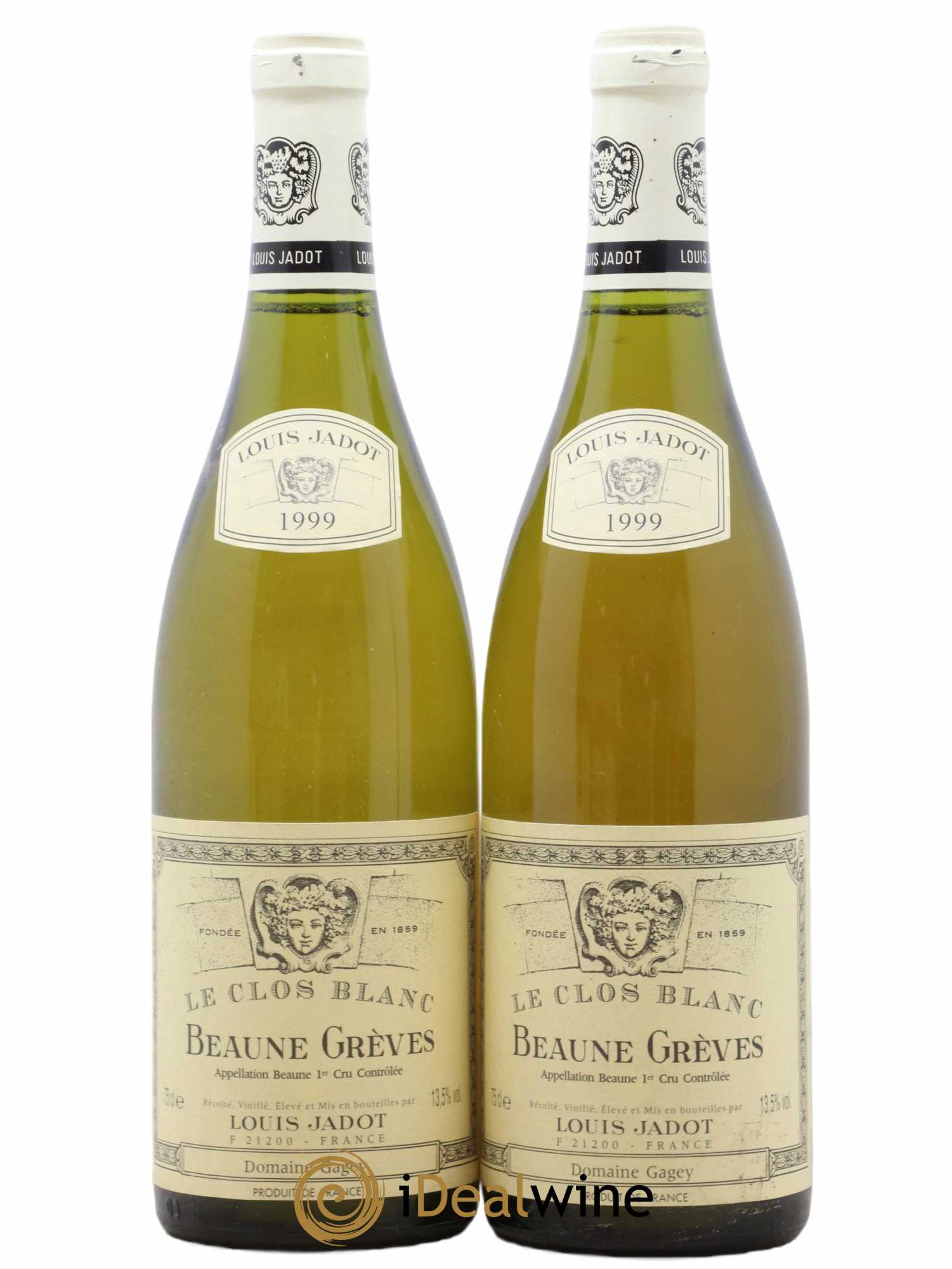 Beaune 1er Cru Grèves Le Clos Blanc Domaine Gagey - Louis Jadot (sans prix de réserve) 1999 - Lot de 2 bouteilles - 0