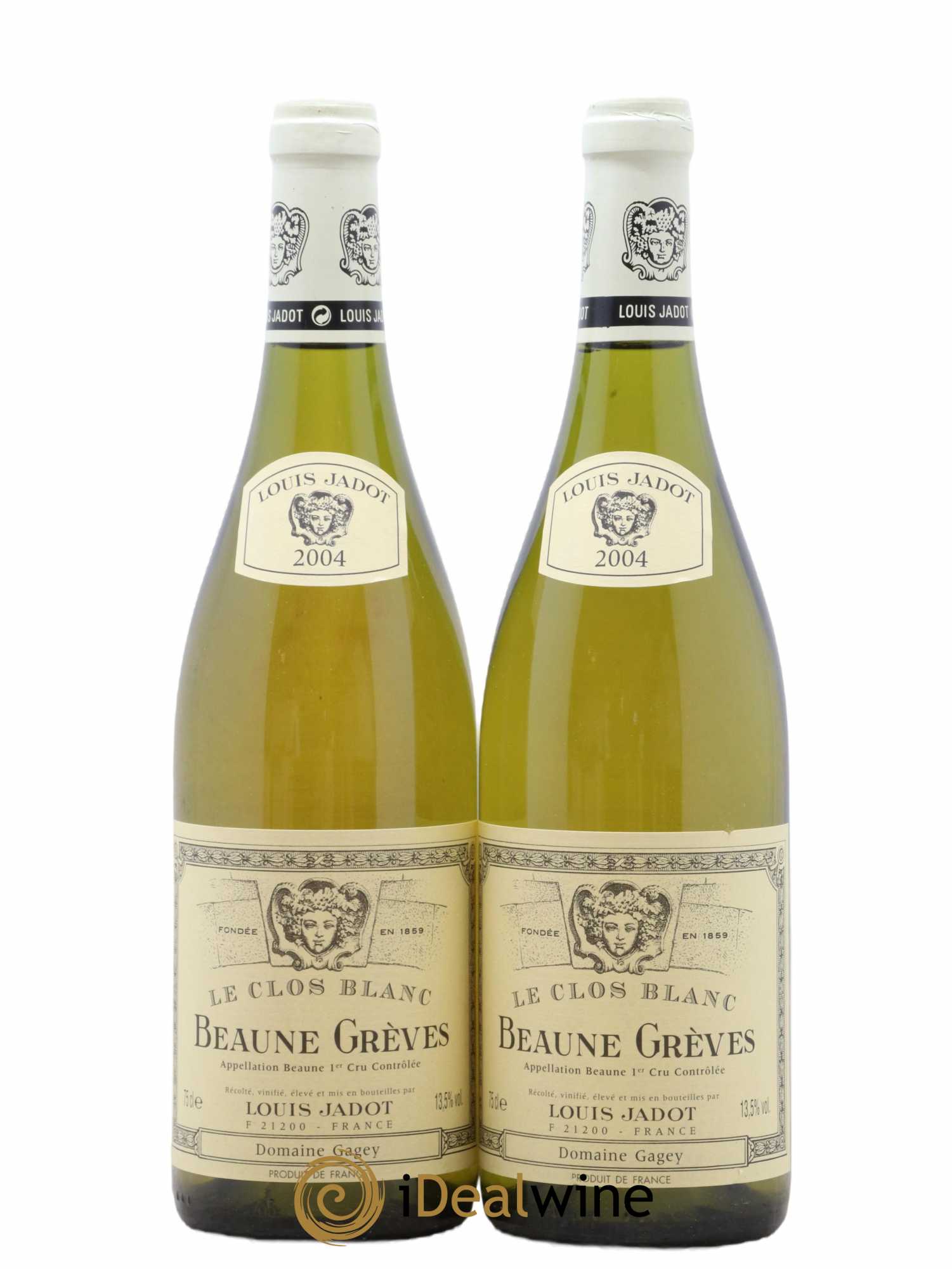 Beaune 1er Cru Grèves Le Clos Blanc Domaine Gagey - Louis Jadot (sans prix de réserve) 2004 - Lot de 2 bouteilles - 0