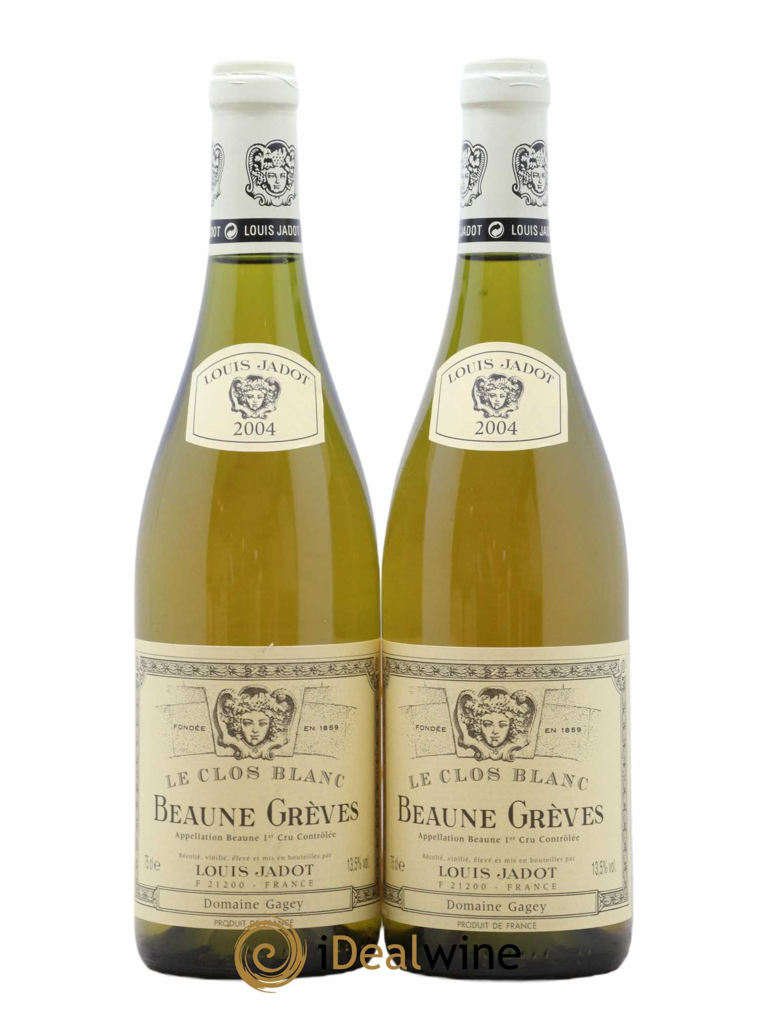 Beaune 1er Cru Grèves Le Clos Blanc Domaine Gagey - Louis Jadot (sans prix de réserve) 2004 - Lot de 2 bouteilles - 0