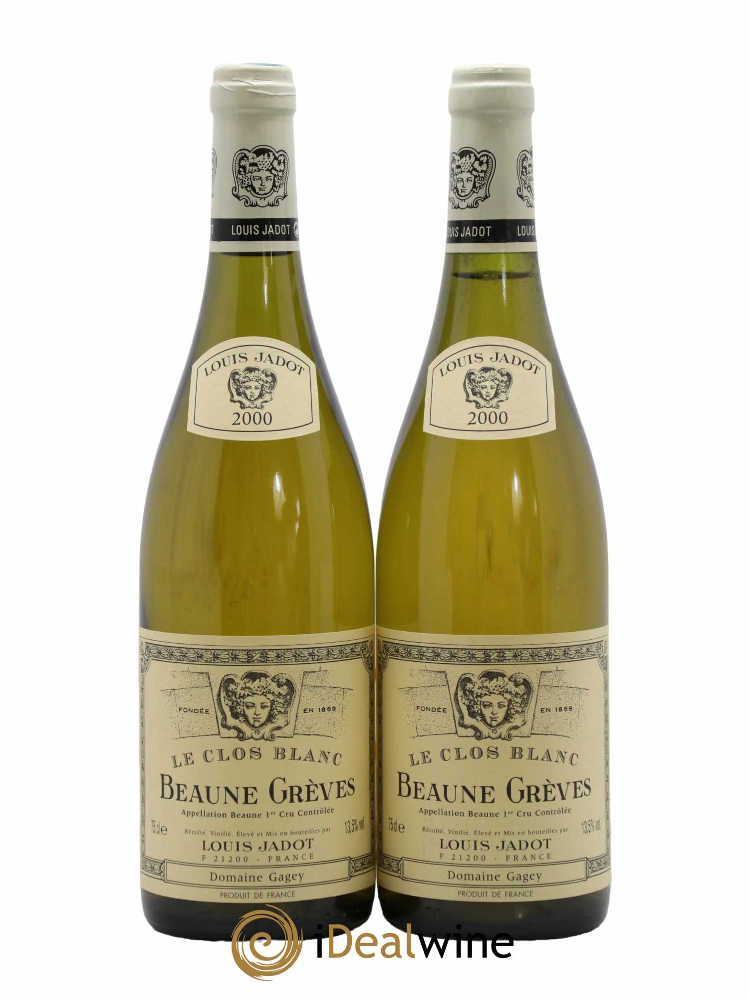 Beaune 1er Cru Grèves Le Clos Blanc Domaine Gagey - Louis Jadot 2000 - Lot de 2 bouteilles - 0
