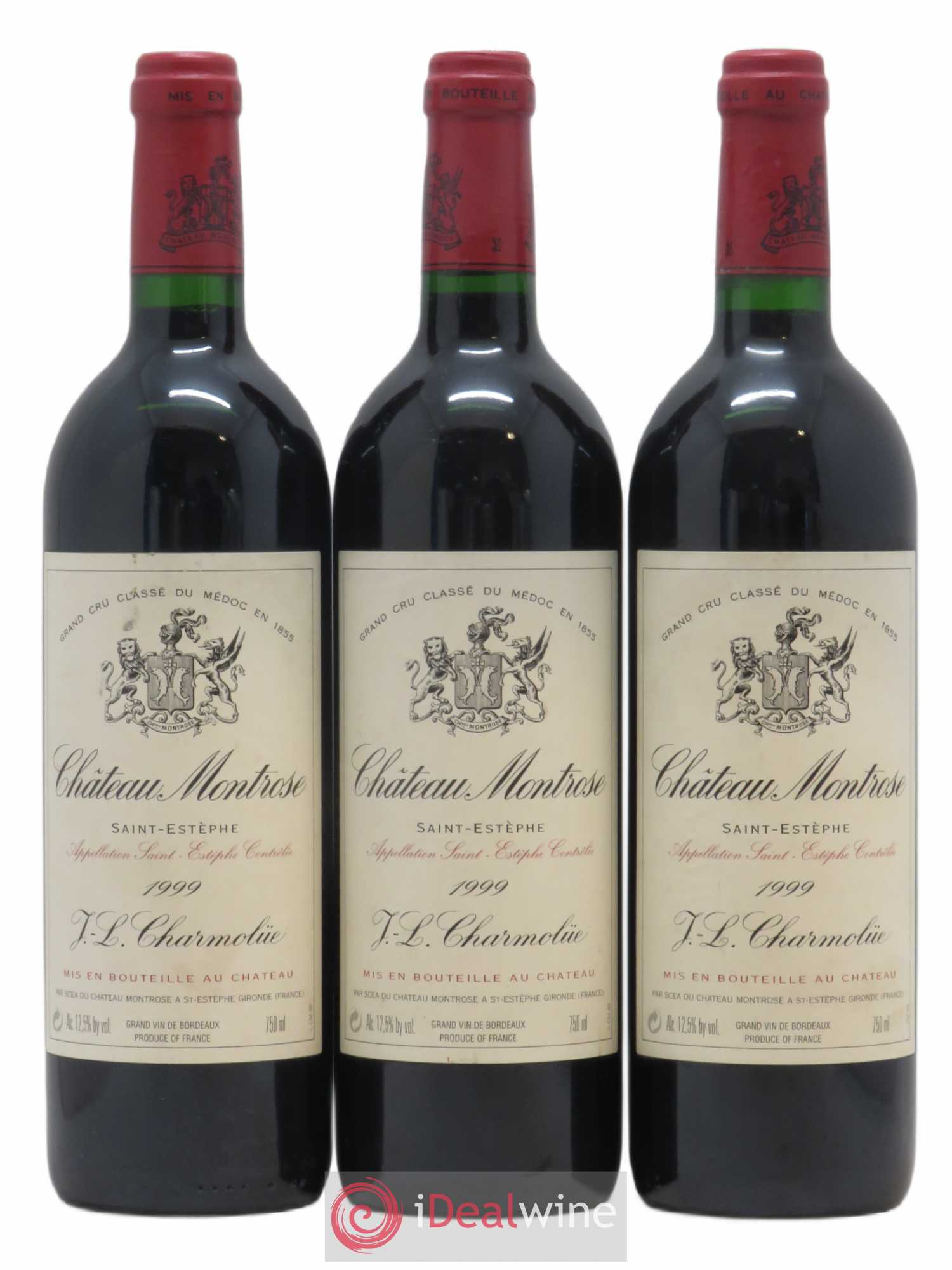 Château Montrose 2ème Grand Cru Classé 1999 - Lot de 3 bouteilles - 0