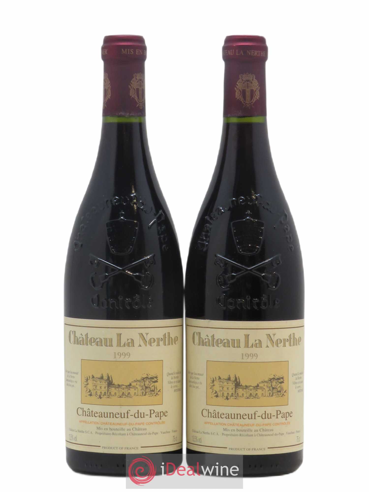 Châteauneuf-du-Pape Château la Nerthe Famille Richard 1999 - Lot de 2 bouteilles - 0