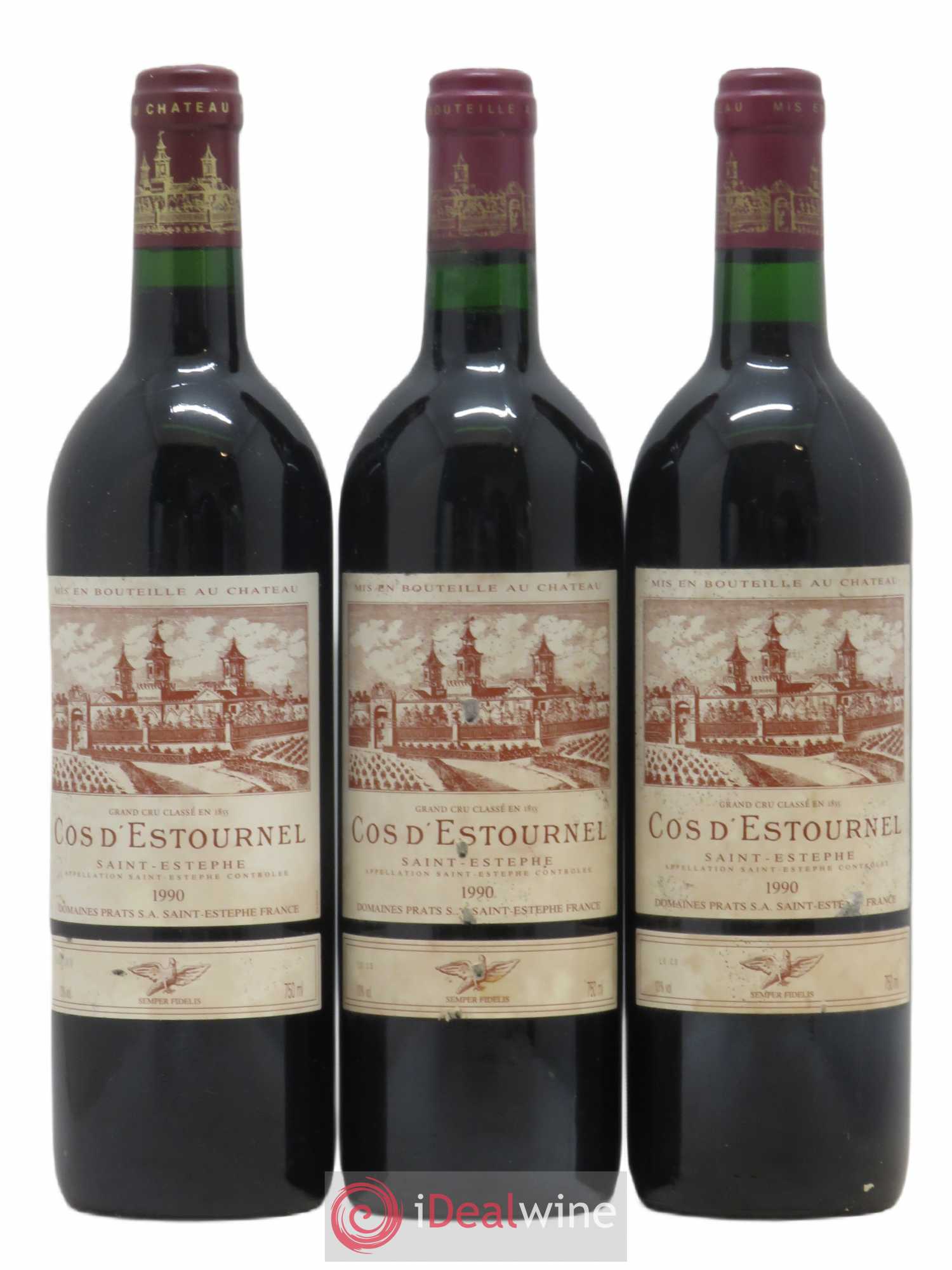 Cos d'Estournel 2ème Grand Cru Classé 1990 - Lot de 3 bouteilles - 0