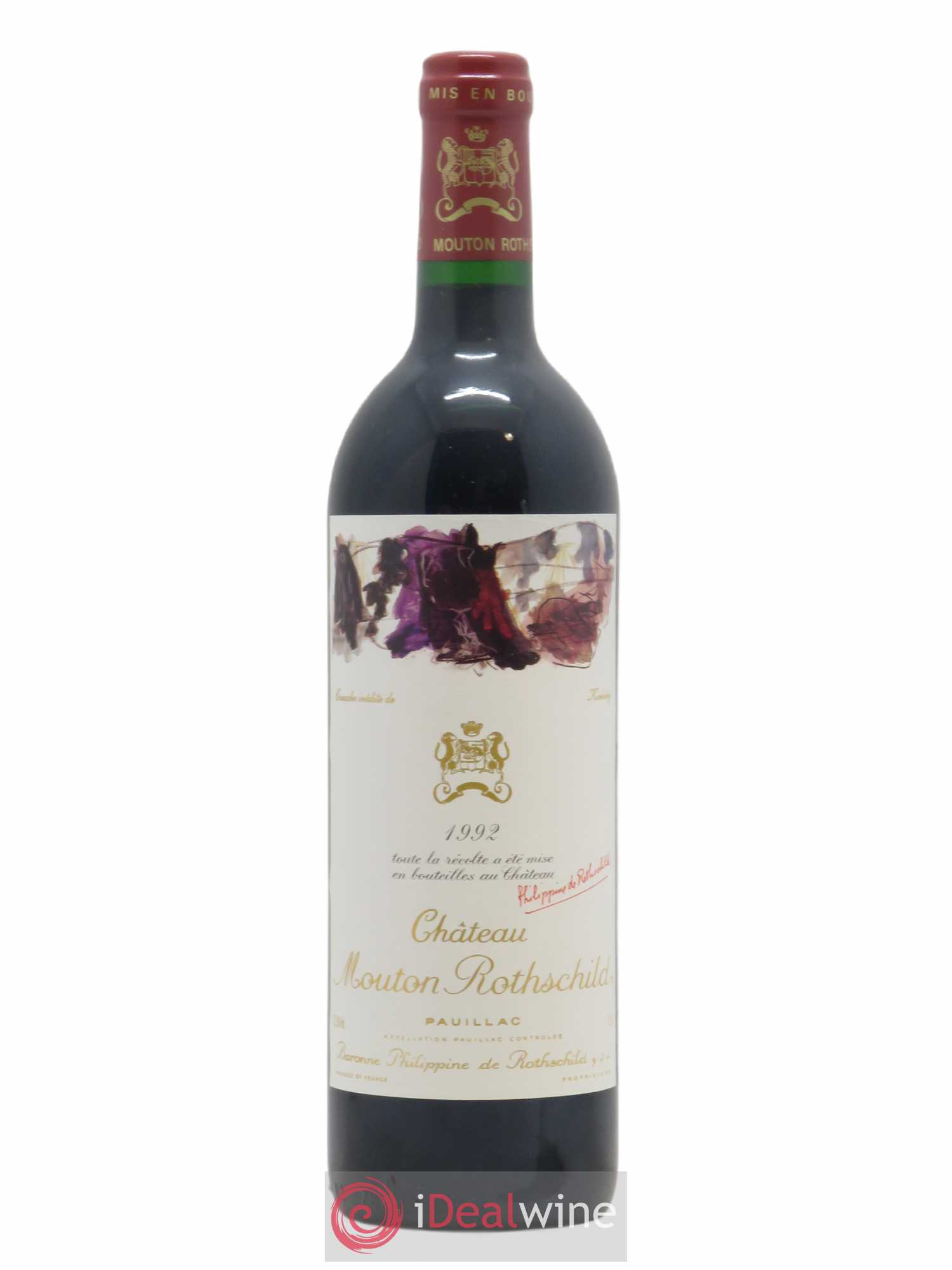 Château Mouton Rothschild 1er Grand Cru Classé 1992 - Lot de 1 bouteille - 0