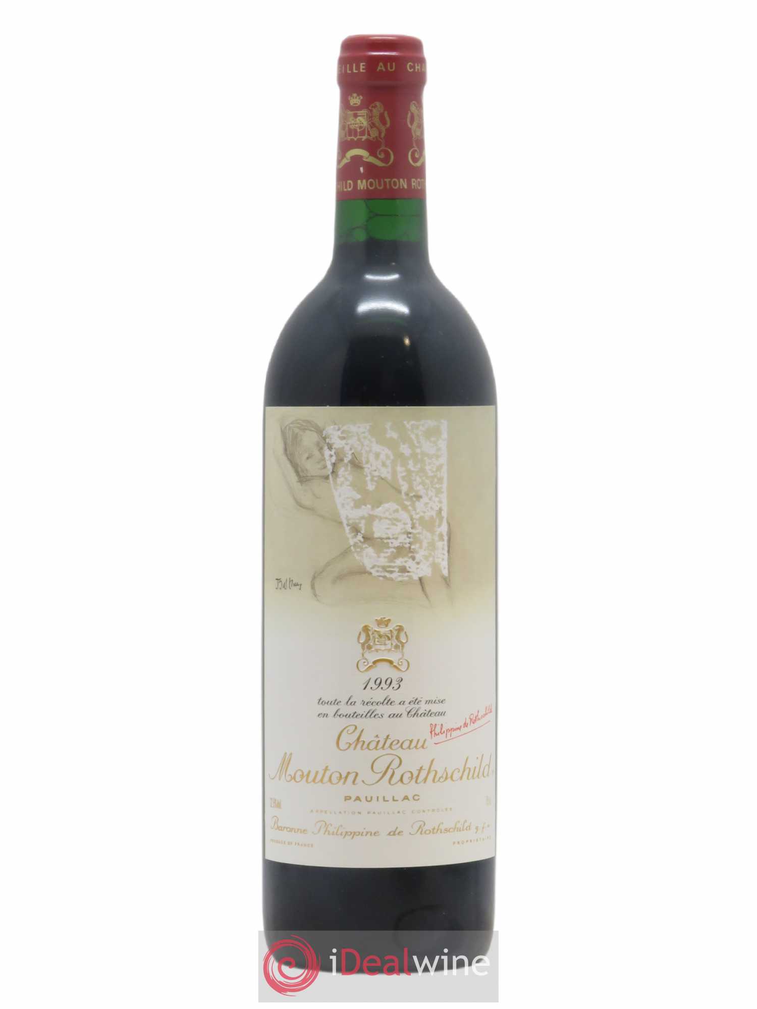 Château Mouton Rothschild 1er Grand Cru Classé 1993 - Lot de 1 bouteille - 0