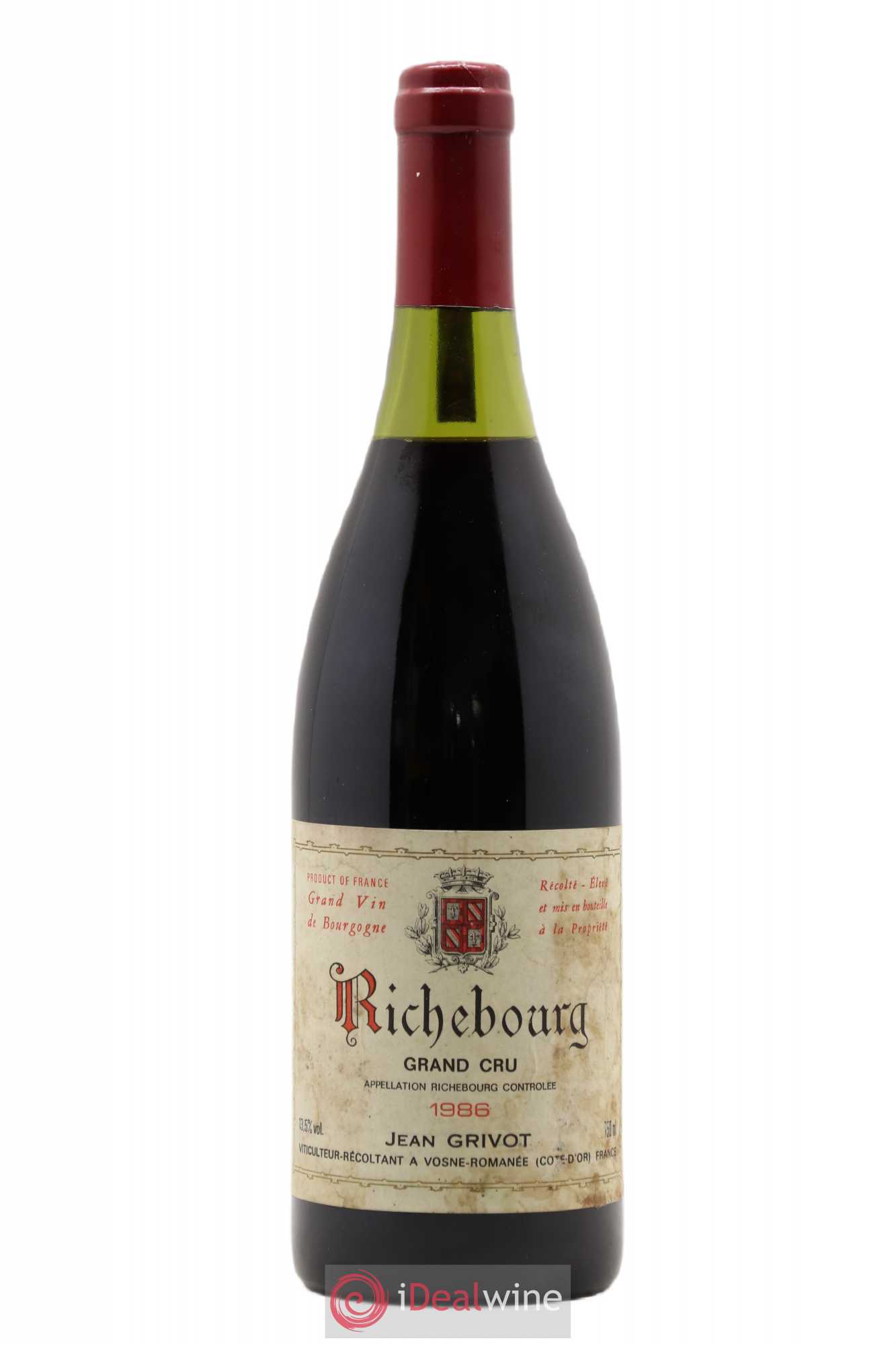 Richebourg Grand Cru Jean Grivot 1986 - Lot de 1 bouteille - 0