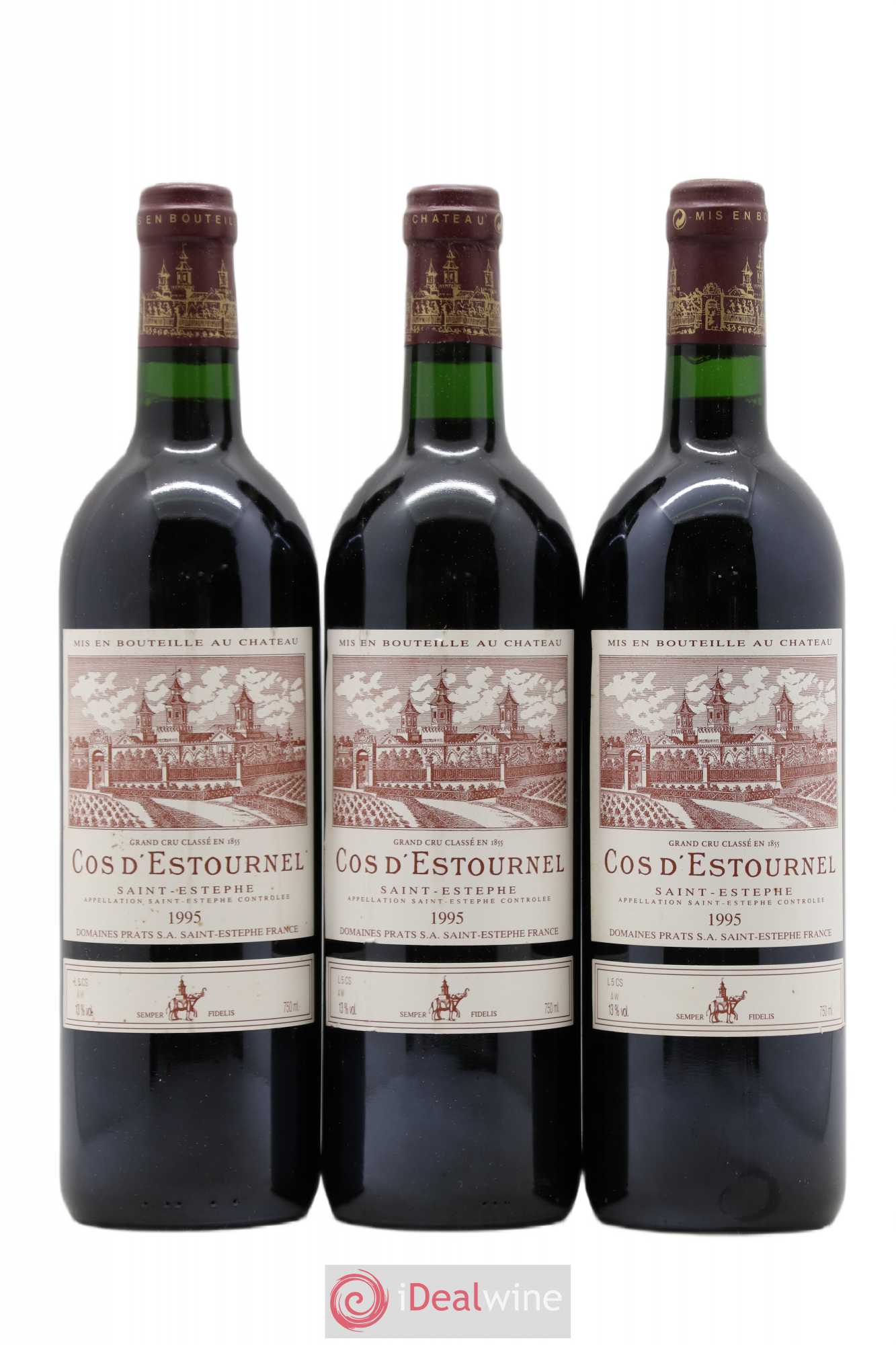 Cos d'Estournel 2ème Grand Cru Classé 1995 - Lot de 3 bouteilles - 0