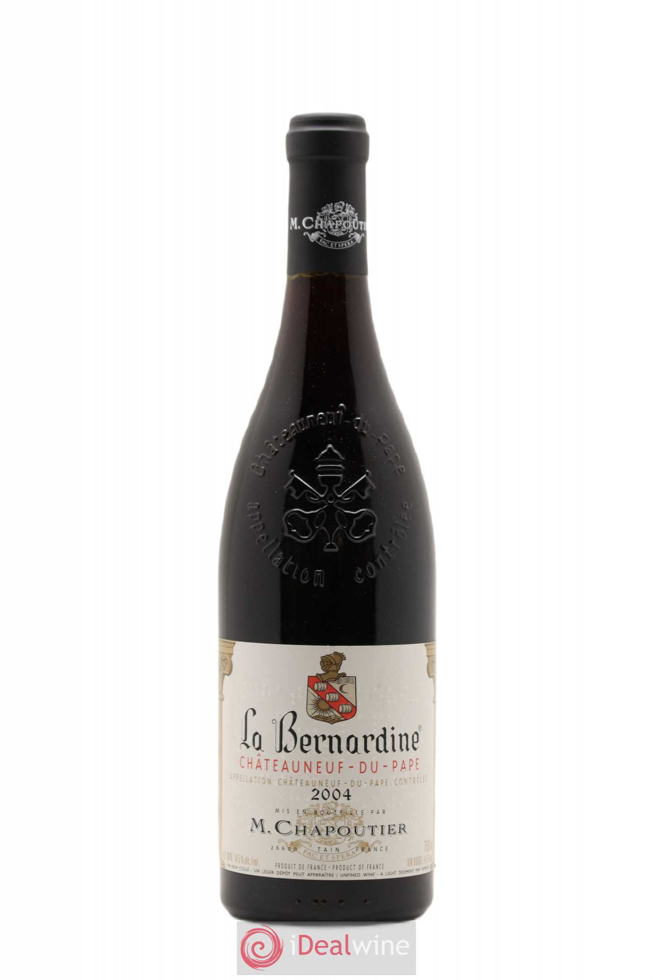 Châteauneuf-du-Pape La Bernardine Chapoutier 2004 - Lot de 1 bouteille - 0