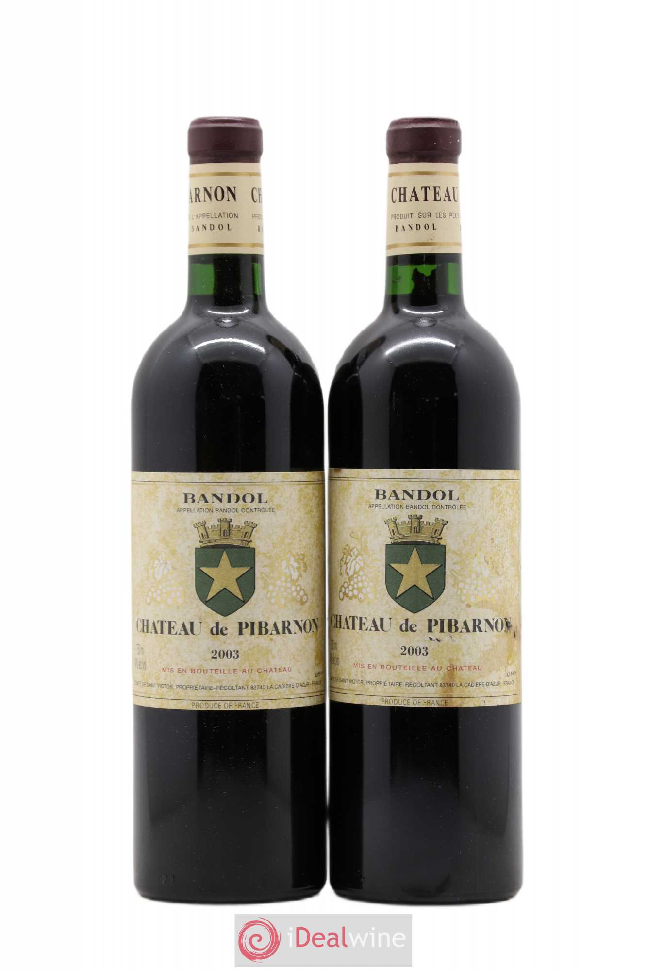 Bandol Château de Pibarnon Comte de Saint-Victor 2003 - Lot de 2 bouteilles - 0