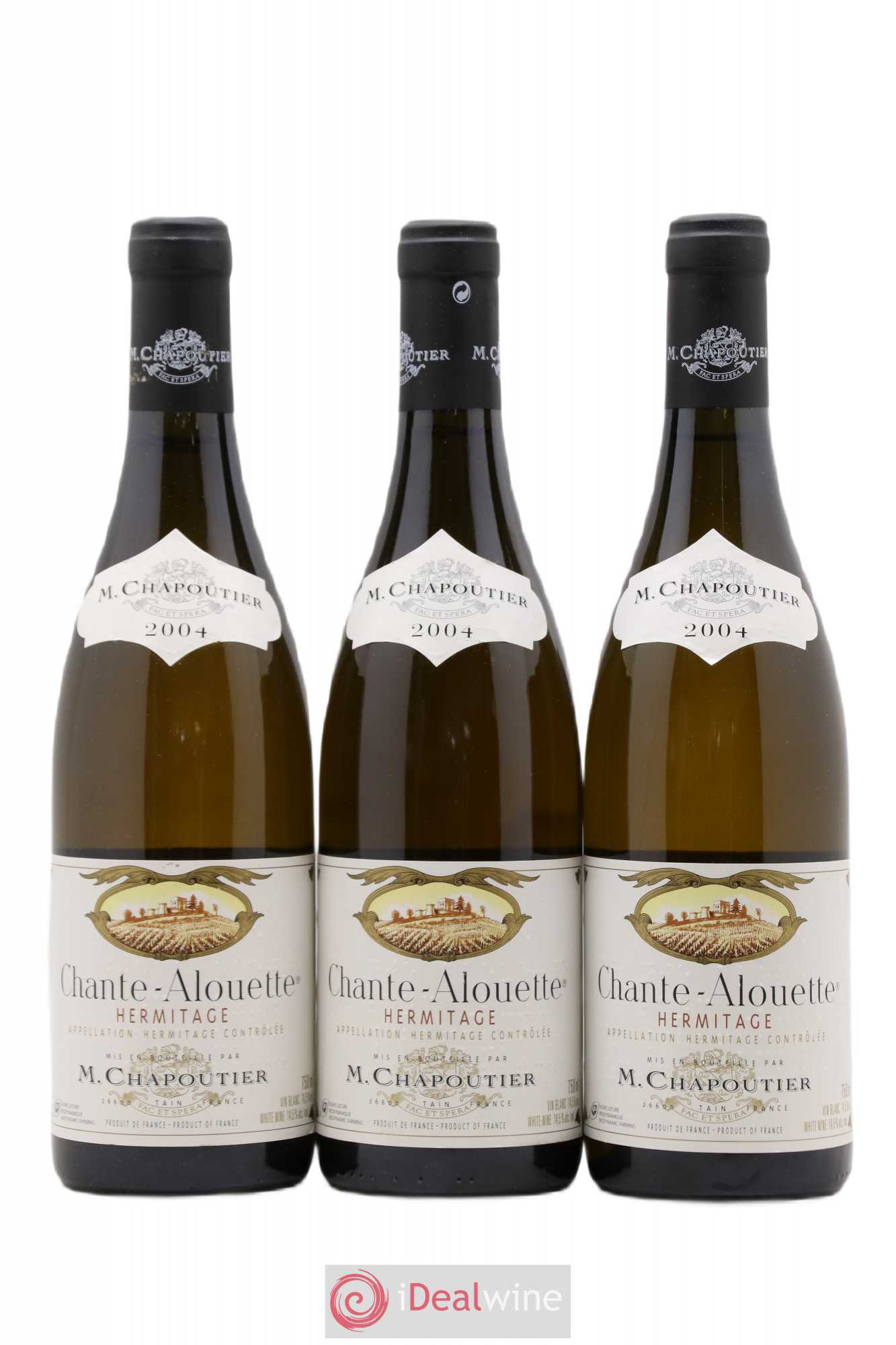 Hermitage Chante Alouette Chapoutier 2004 - Lot de 3 bouteilles - 0