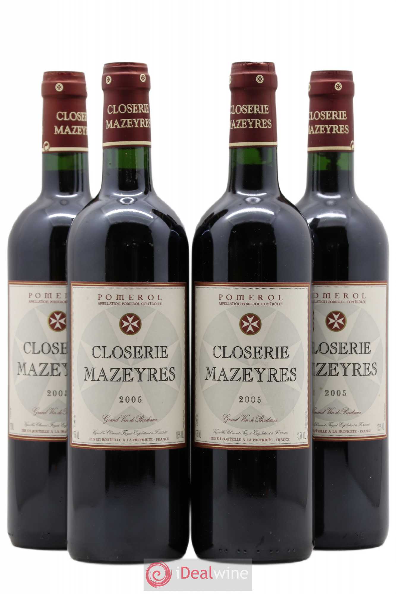 Pomerol Closerie Mazeyres 2005 - Posten von 4 Flaschen - 0