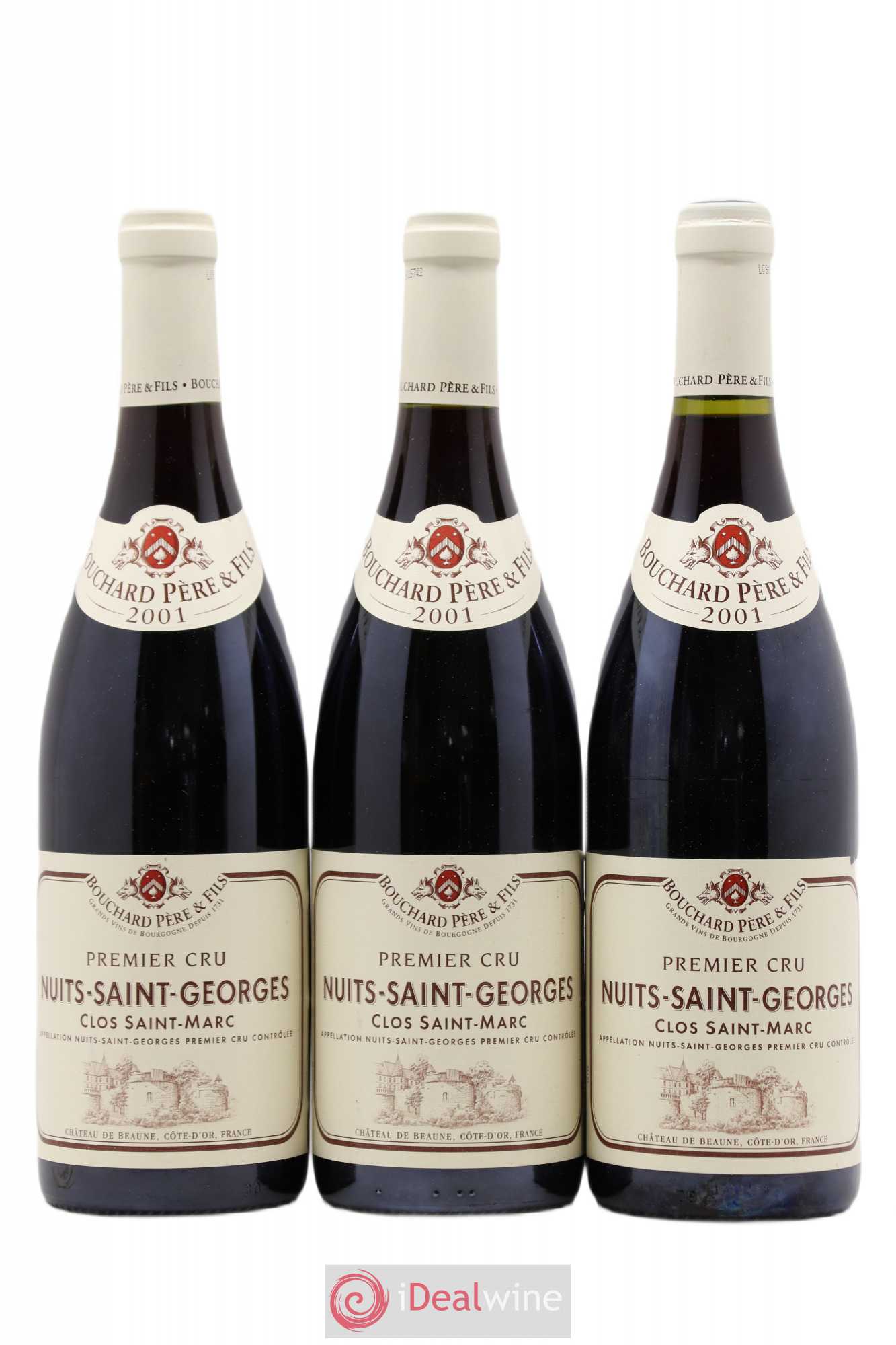 Nuits-Saint-Georges 1er Cru Clos St Clos Marc Bouchard 2001 - Posten von 3 Flaschen - 0