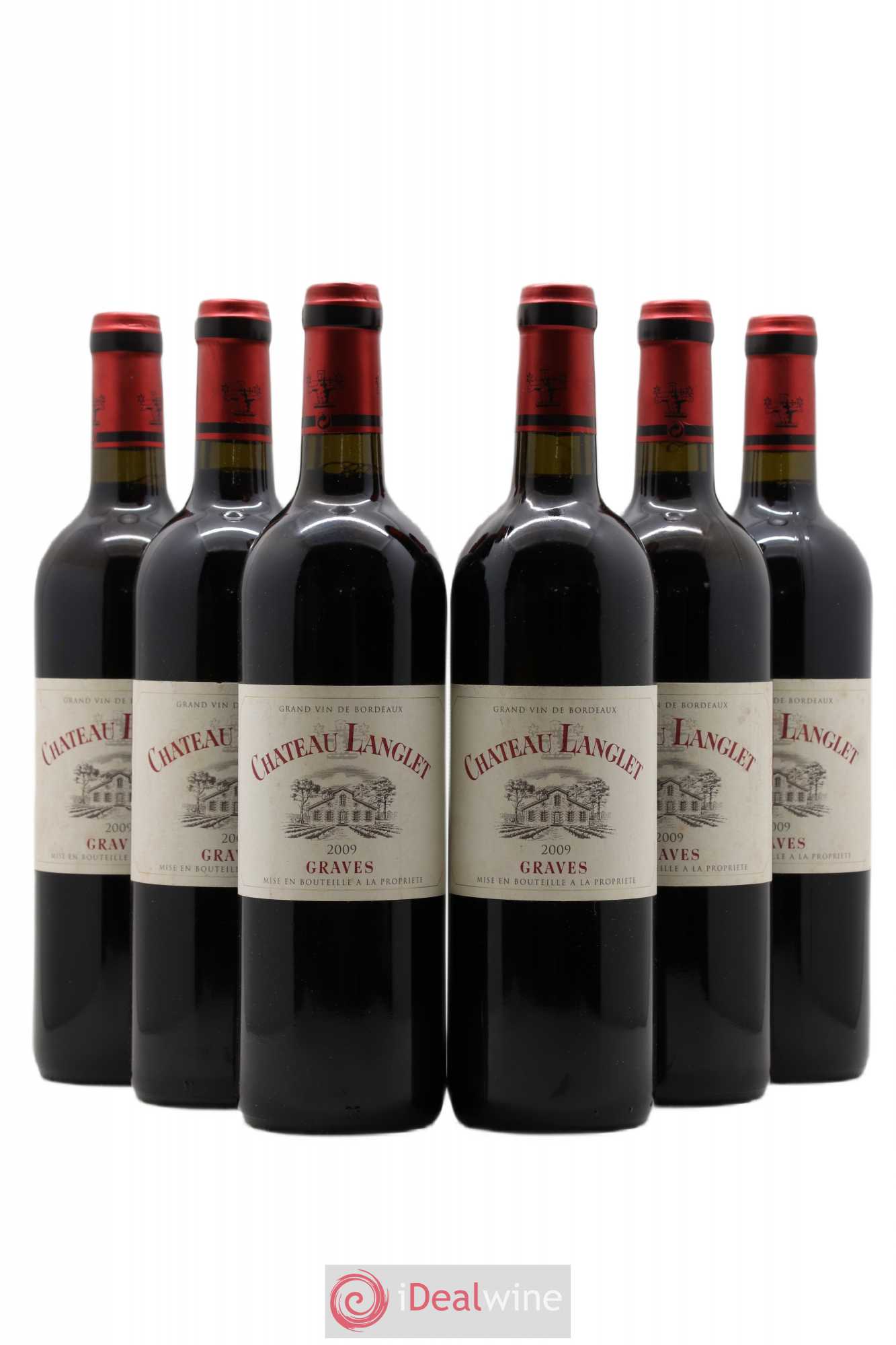 Graves Château Langlet 2009 - Posten von 6 Flaschen - 0