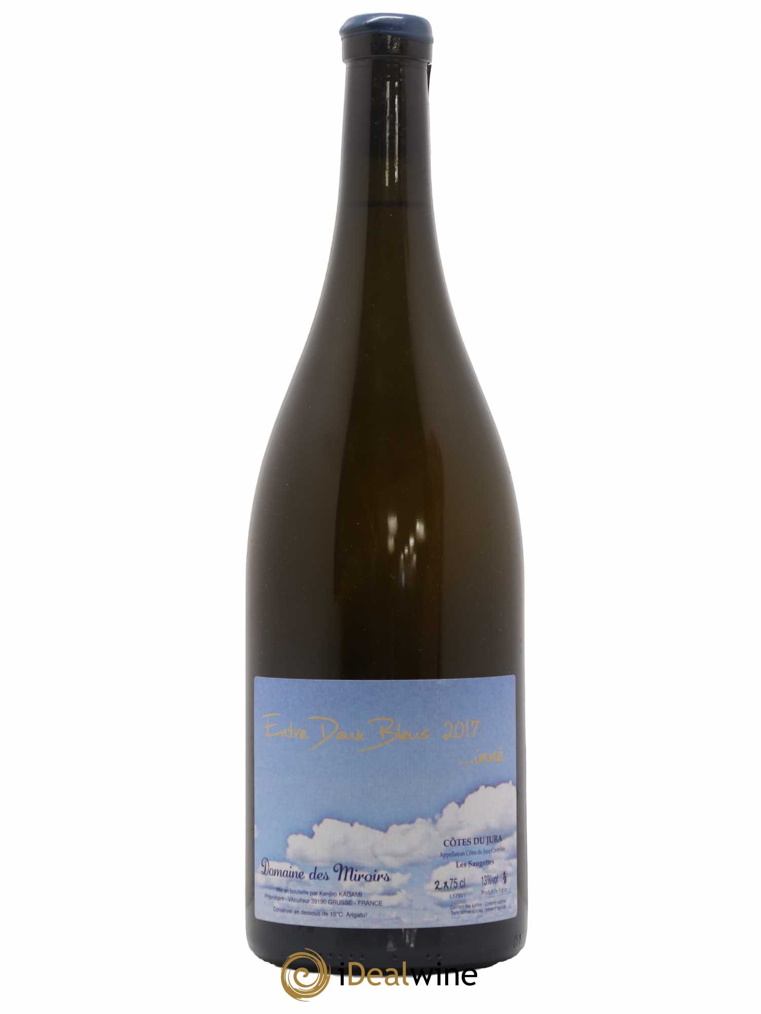 Côtes du Jura Entre Deux Bleus ...inné Les saugettes - Domaine des Miroirs - Kenjiro Kagami 2017 - Posten von 1 Magnum - 0
