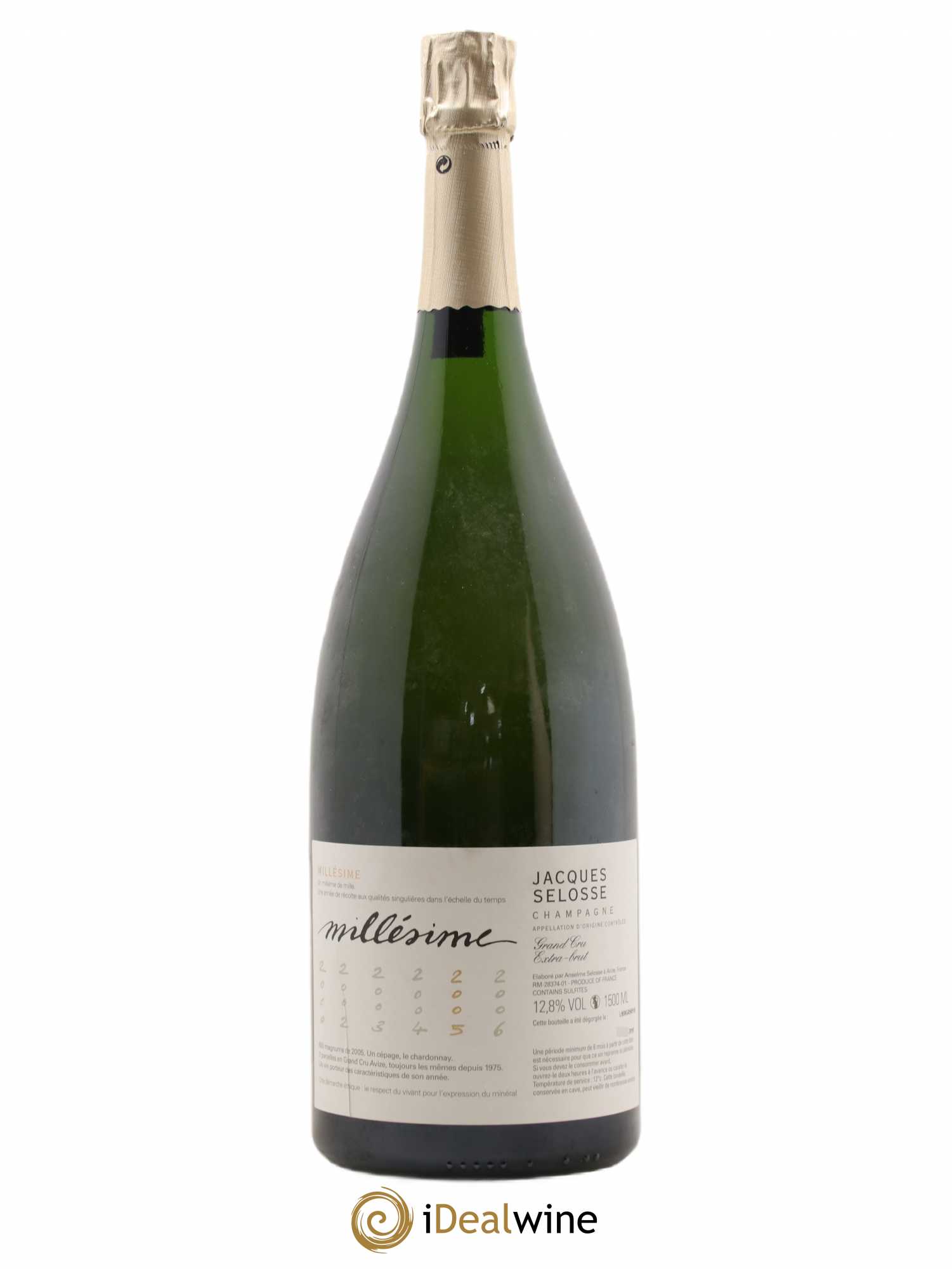 Blanc de Blancs Grand Cru Extra-Brut Jacques Selosse 2005 - Lot de 1 magnum - 0