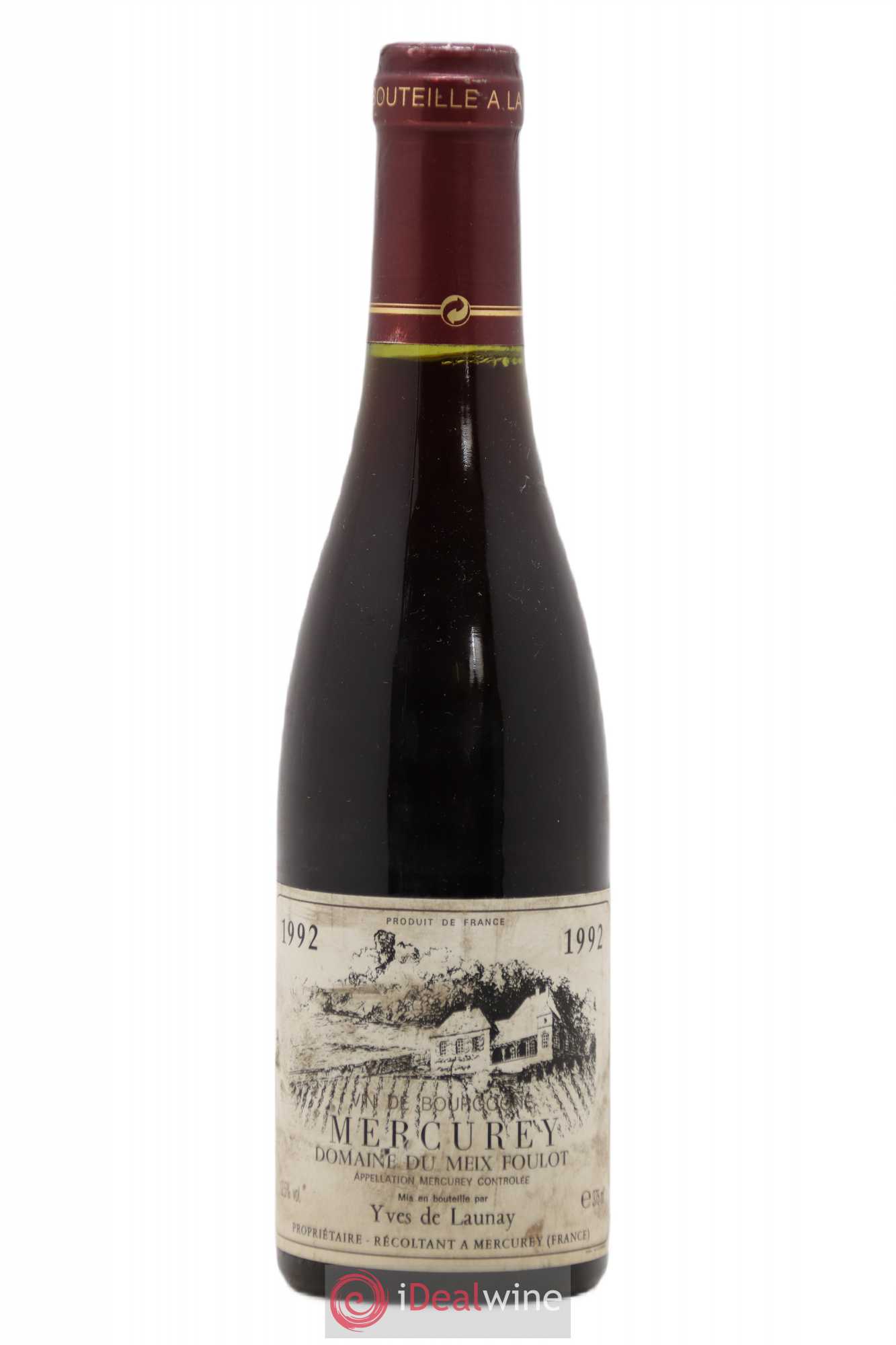 Mercurey Domaine Du Meix Foulot Yves de Launay 1992 - Posten von 1 Demi-Flasche - 0