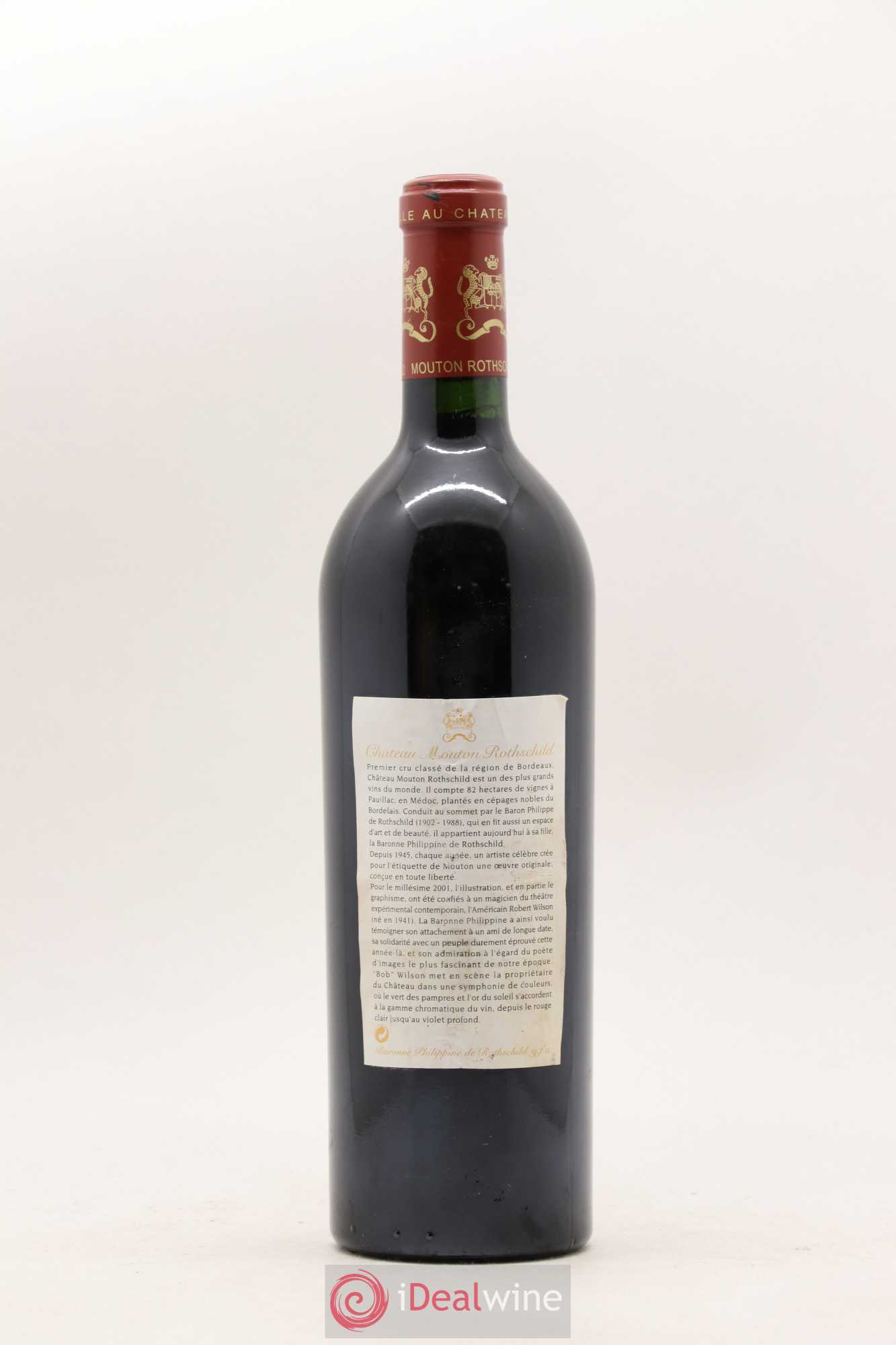 Château Mouton Rothschild 1er Grand Cru Classé 2001 - Lot de 1 bouteille - 1