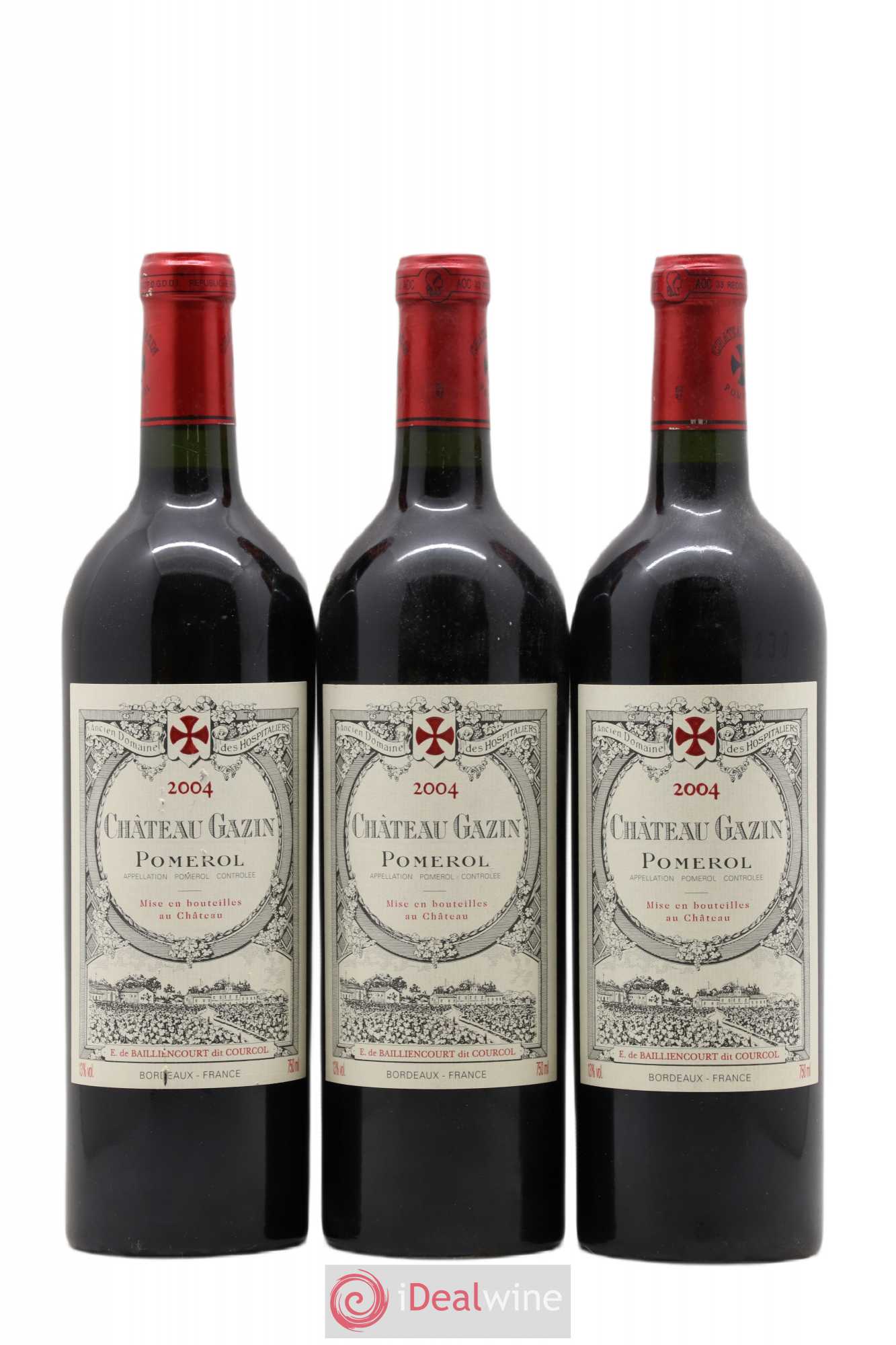 Château Gazin 2004 - Lot de 3 bouteilles - 0
