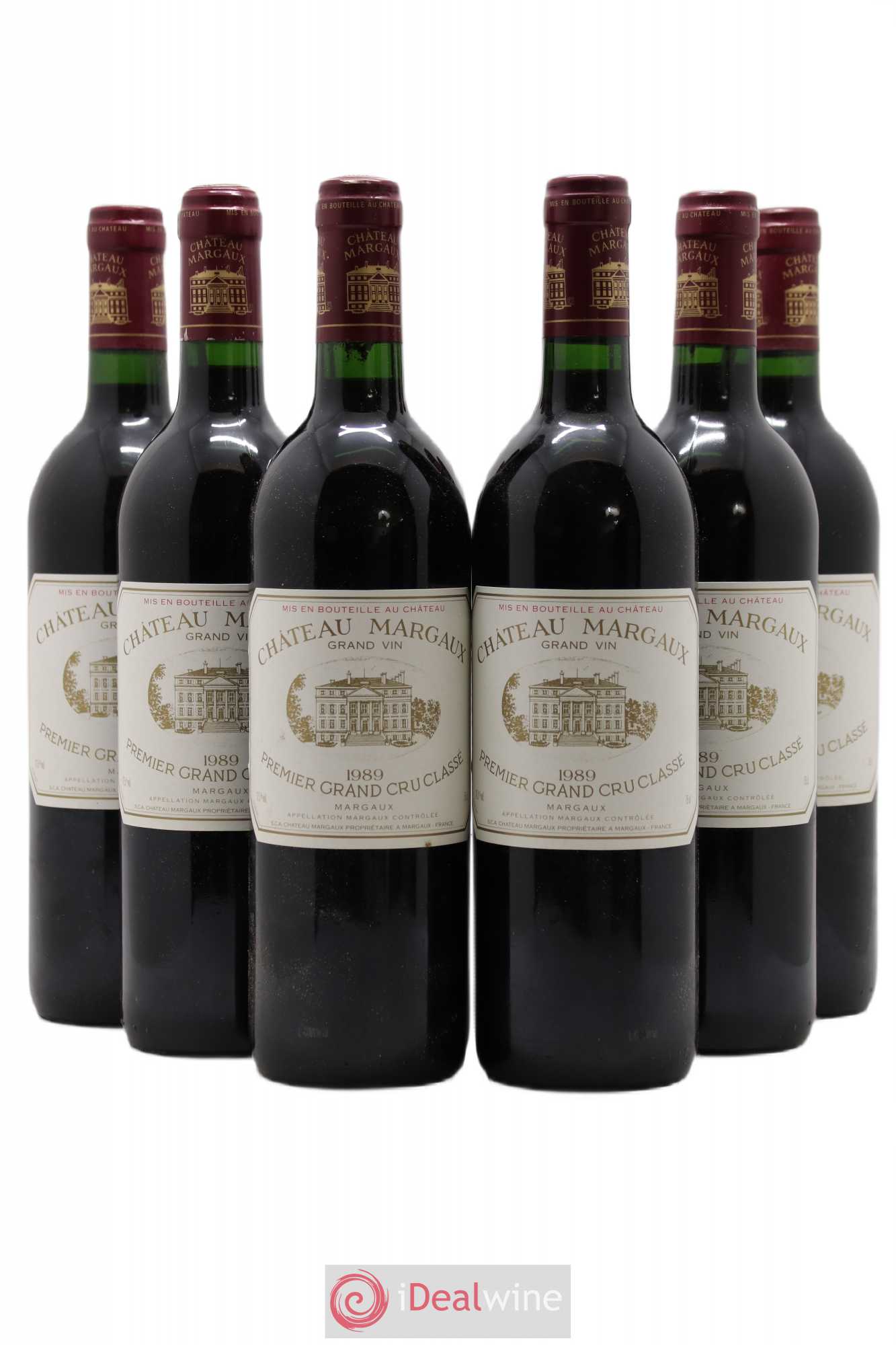 Château Margaux 1er Grand Cru Classé 1989 - Lot de 6 bouteilles - 0