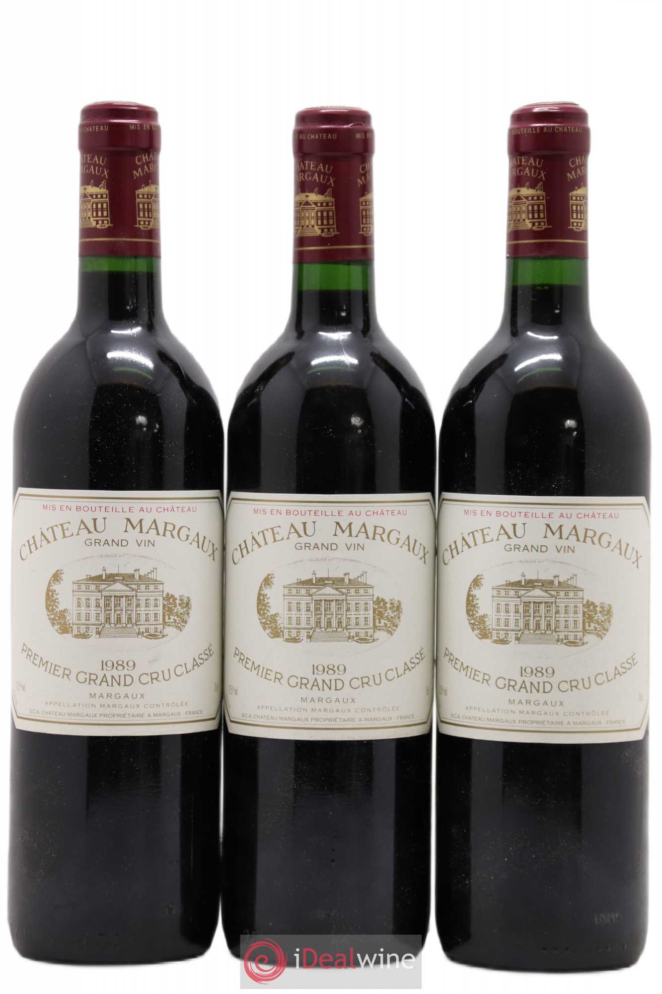 Château Margaux 1er Grand Cru Classé 1989 - Lot de 3 bouteilles - 0