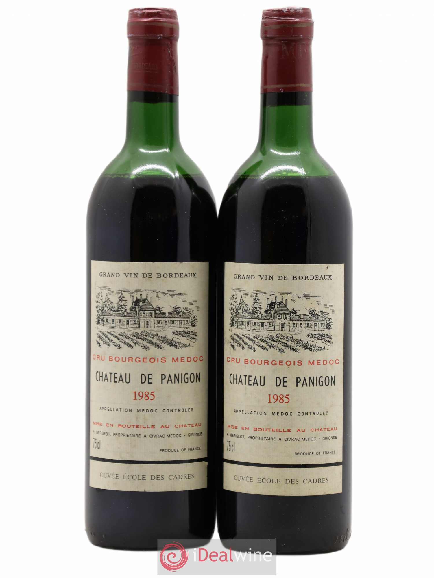 Château de Panigon Cru Bourgeois Cuvée Ecole des Cadres 1985 - Posten von 2 Flaschen - 0