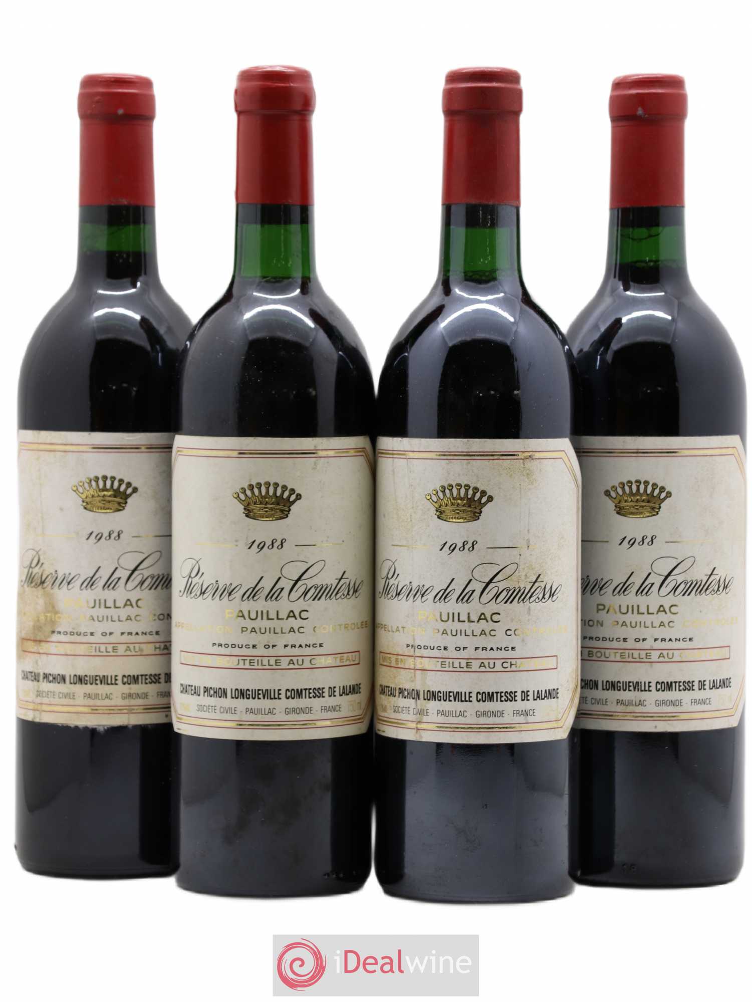 Réserve de la Comtesse Second Vin 1988 - Lot de 4 bouteilles - 0