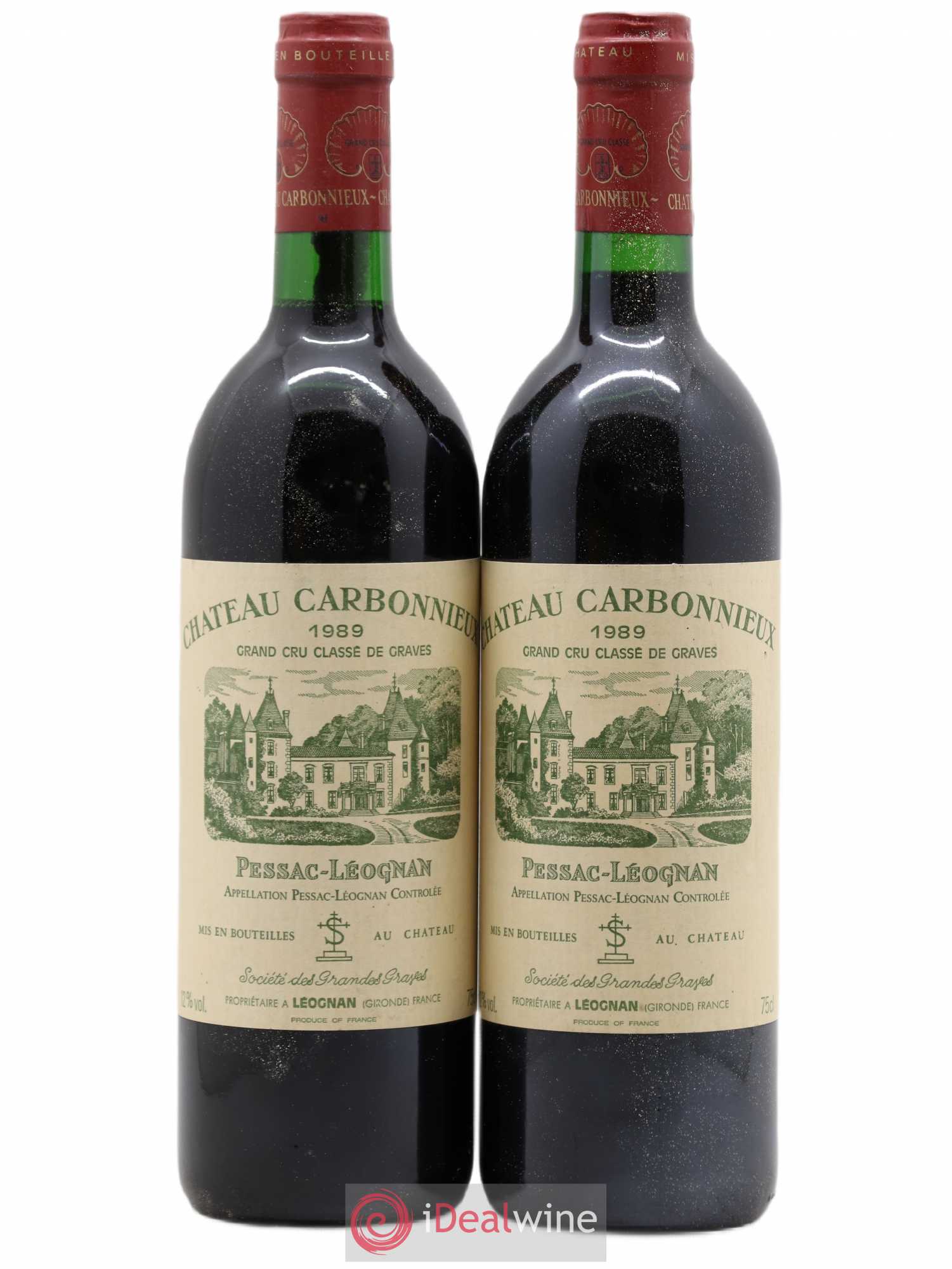 Château Carbonnieux Cru Classé de Graves 1989 - Lot de 2 bouteilles - 0