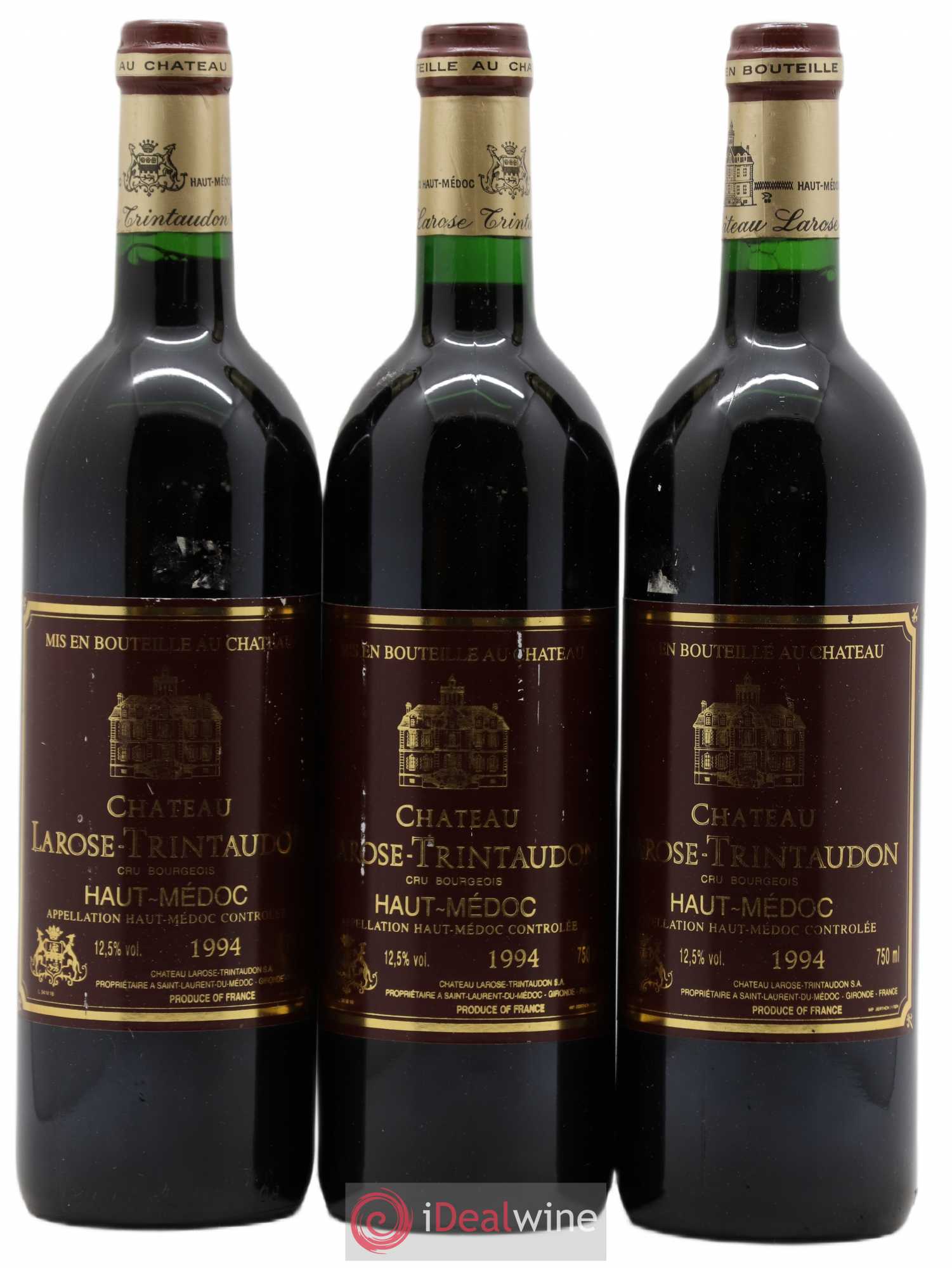 Château Larose Trintaudon Cru Bourgeois 1994 - Lot de 3 bouteilles - 0