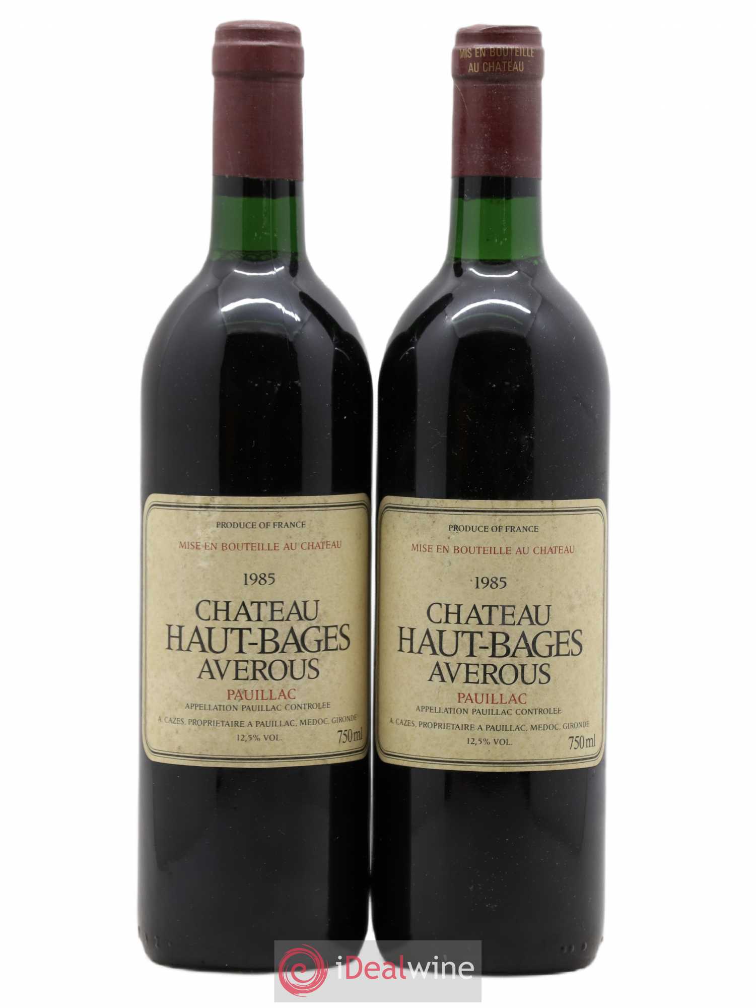 Château Haut Bages Averous Cru Bourgeois 1985 - Lot de 2 bouteilles - 0