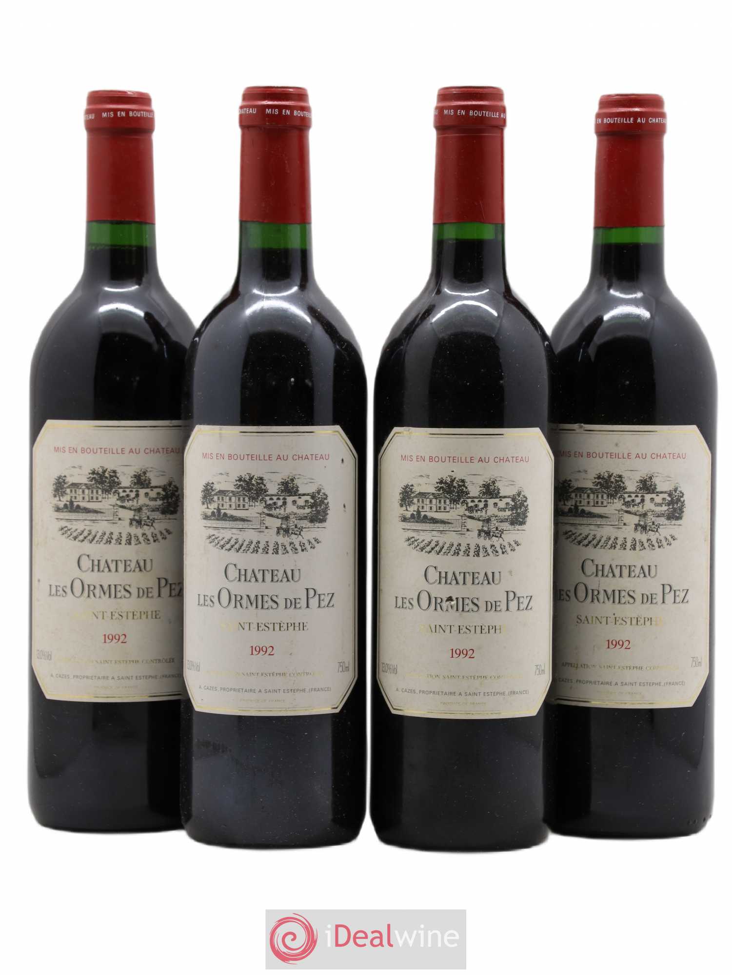 Château les Ormes de Pez 1992 - Lot de 4 bouteilles - 0
