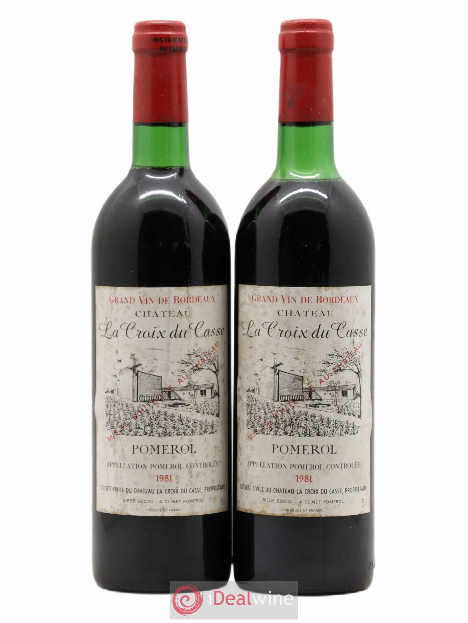 Château la Croix du Casse 1981 - Lot de 2 bouteilles - 0