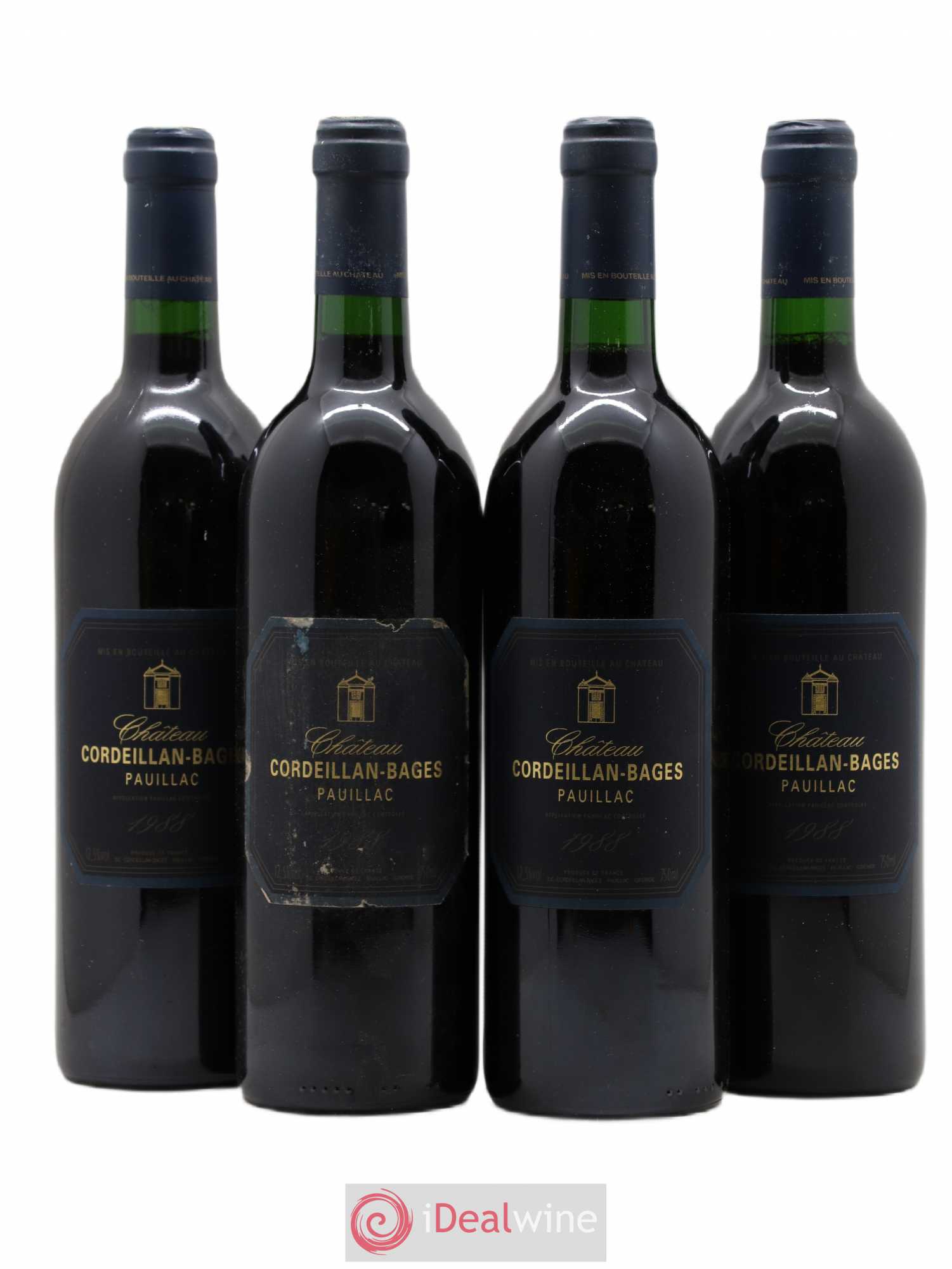 Pauillac Château Cordeillan-Bages 1988 - Posten von 4 Flaschen - 0