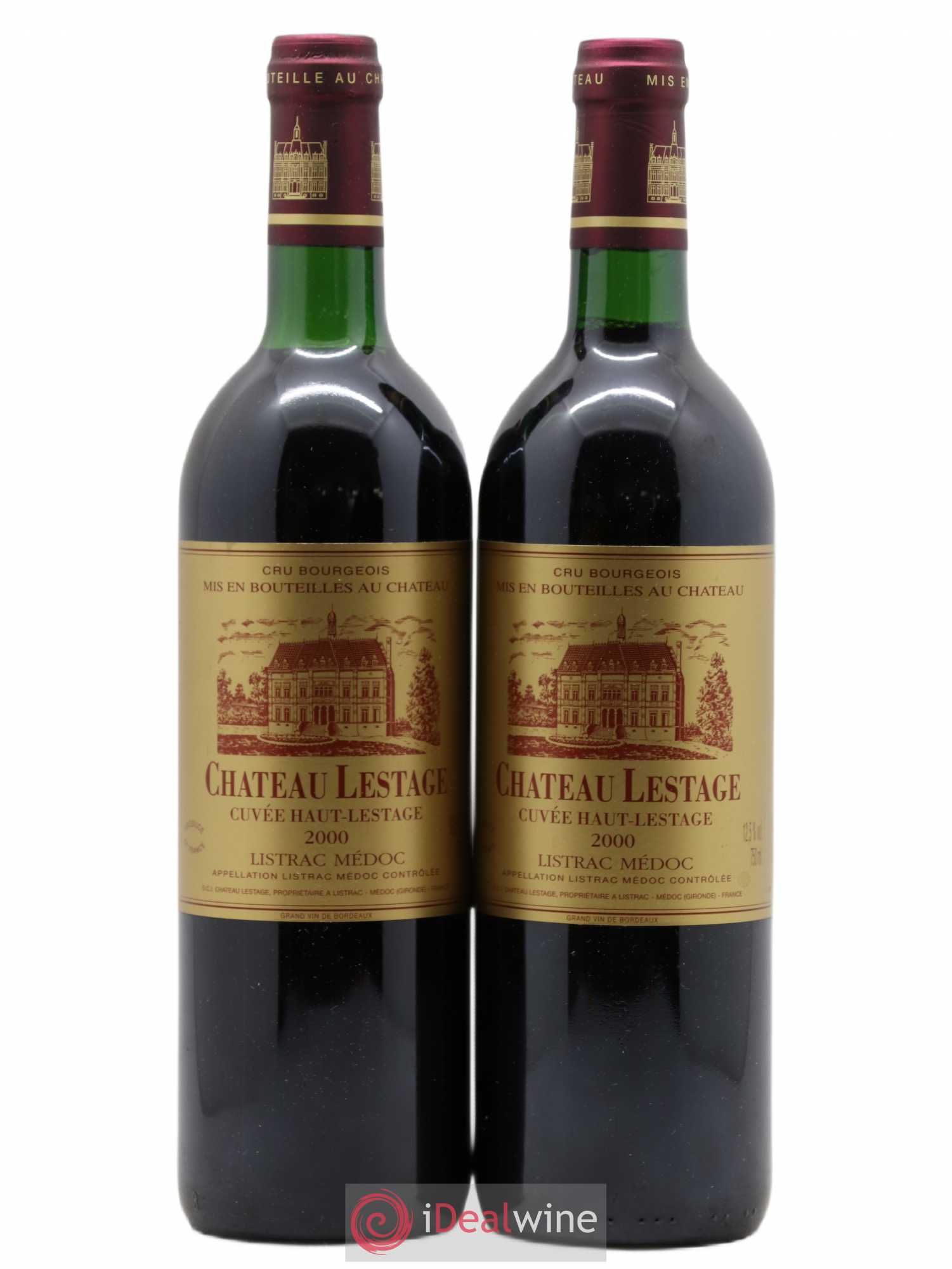 Château Lestage Cru Bourgeois 2000 - Lot de 2 bouteilles - 0