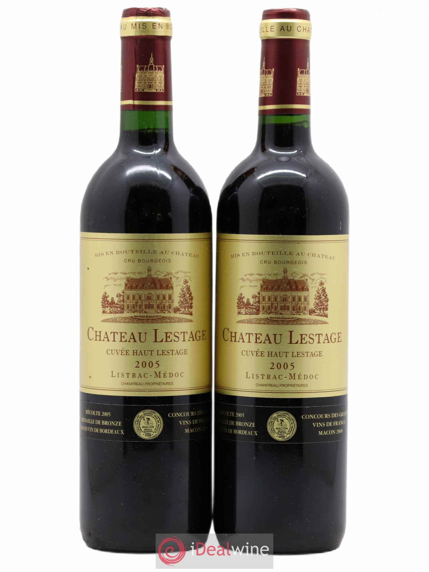 Château Lestage Cru Bourgeois 2005 - Lot de 2 bouteilles - 0