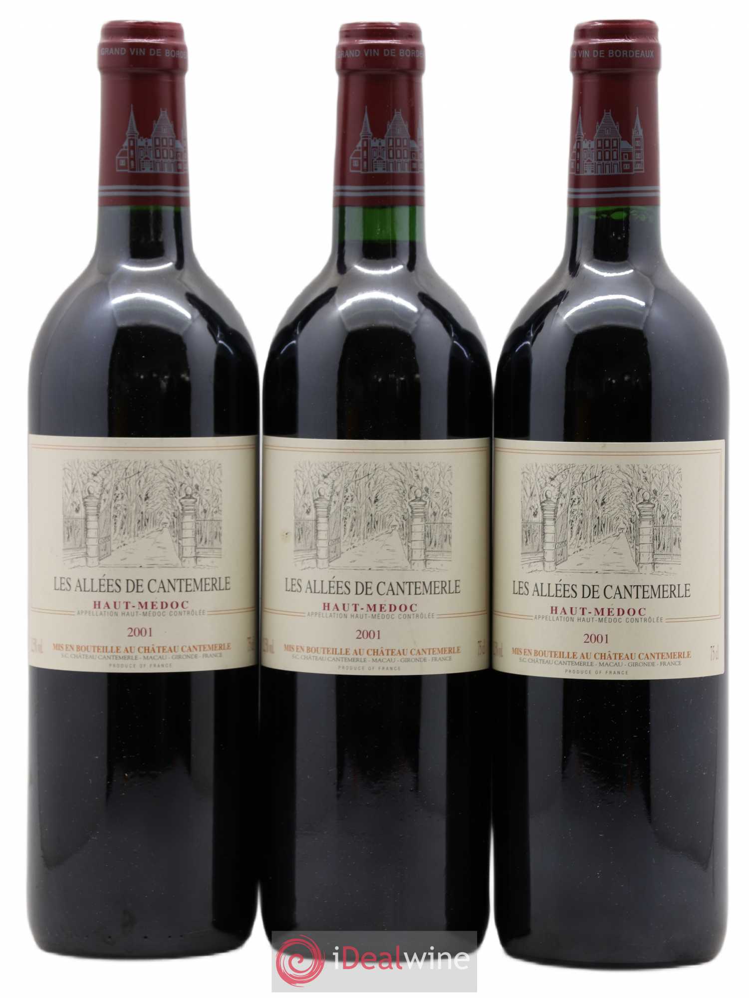 Allées de Cantemerle Second Vin 2001 - Lot de 3 bouteilles - 0