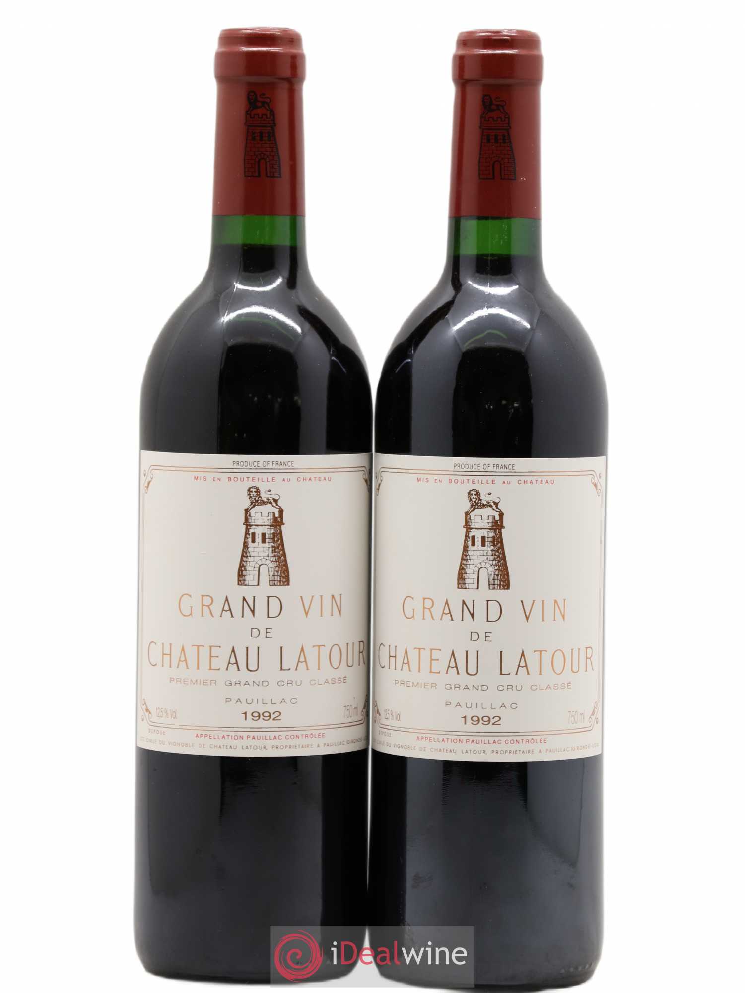 Château Latour 1er Grand Cru Classé 1992 - Lot de 2 bouteilles - 0