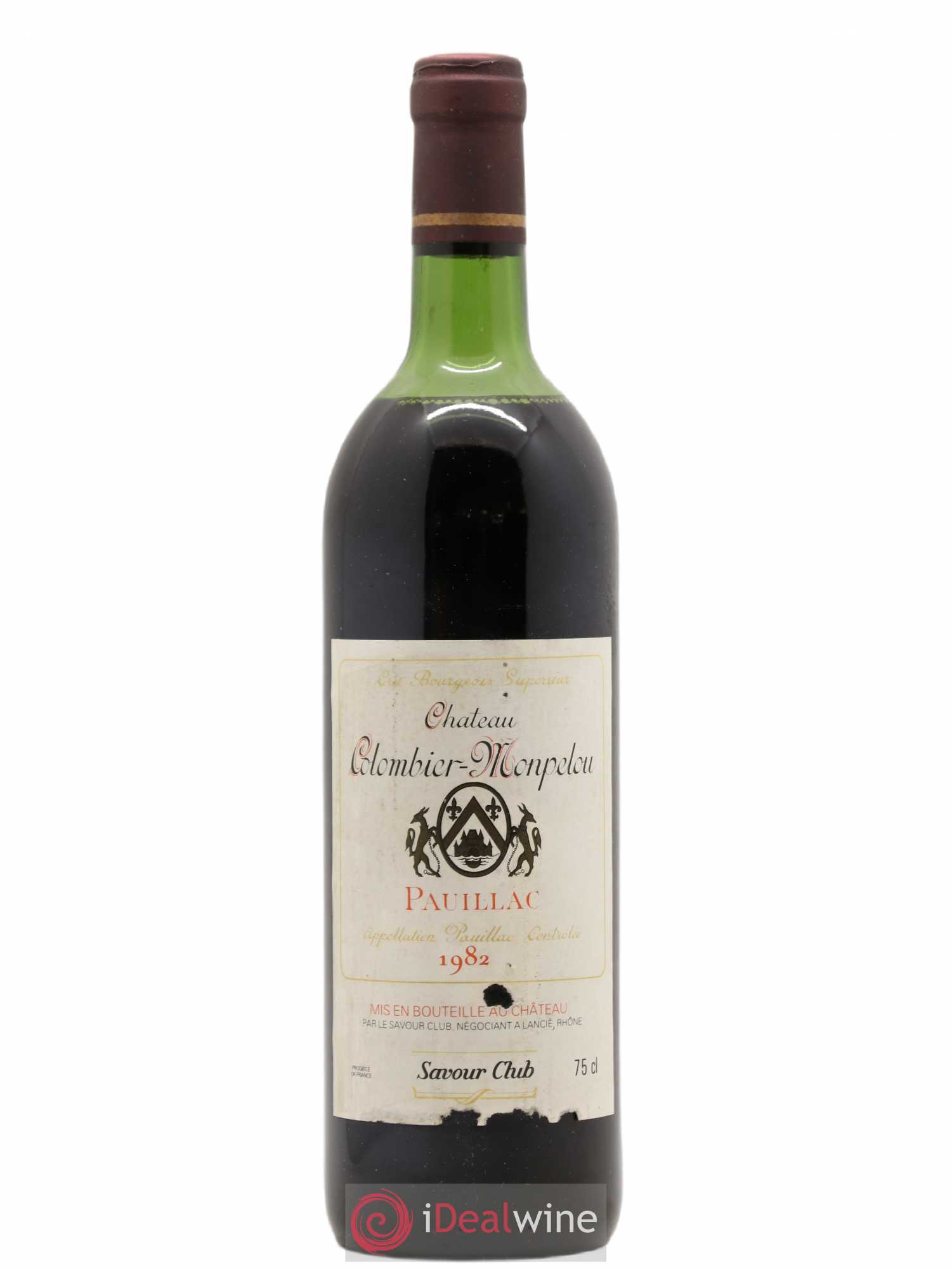 Château Colombier Monpelou Cru Bourgeois Savour Club 1982 - Lot de 1 bouteille - 0
