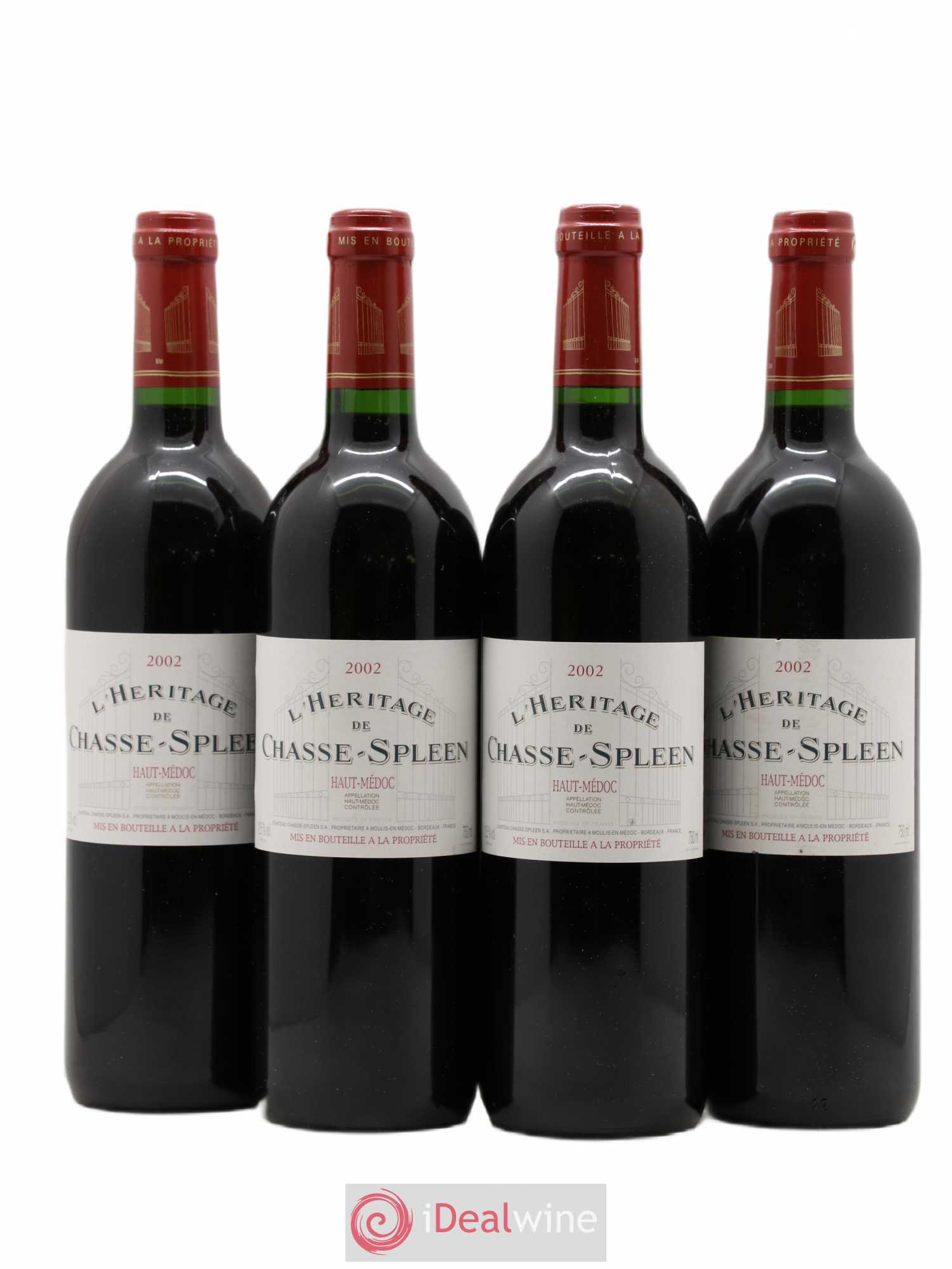 Héritage (Ermitage) de Chasse Spleen 2002 - Lot de 4 bouteilles - 0