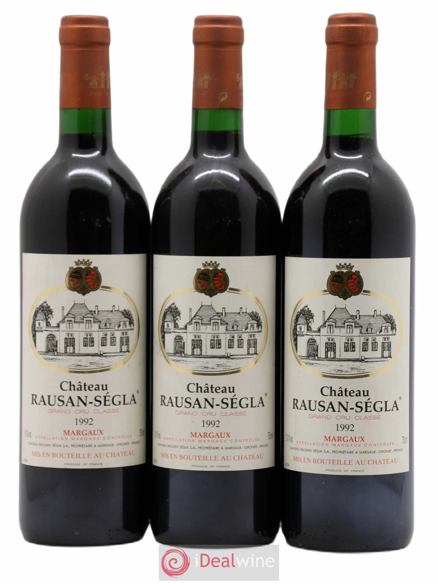 Château Rauzan Ségla Grand Cru Classé 1992 - Lot de 3 bouteilles - 0