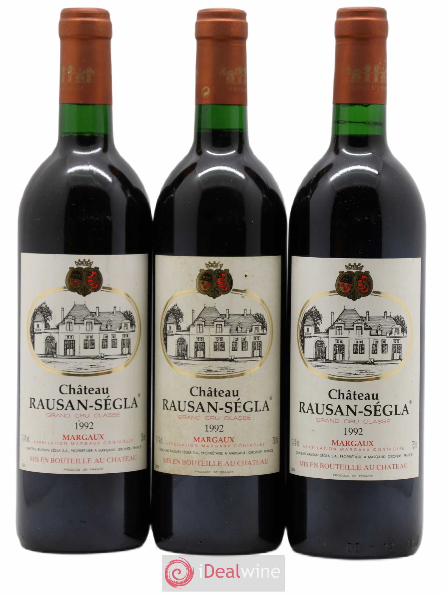 Château Rauzan Ségla Grand Cru Classé 1992 - Lot de 3 bouteilles - 0