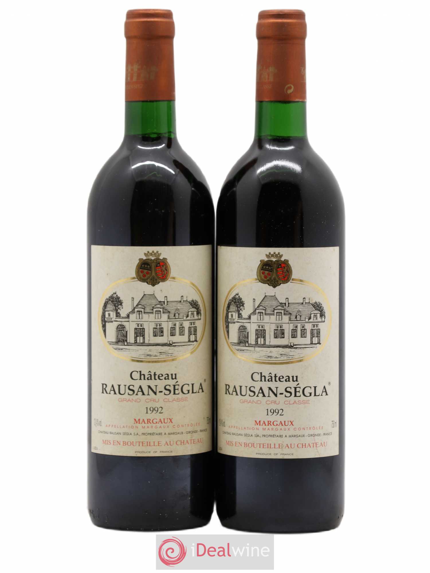 Château Rauzan Ségla Grand Cru Classé 1992 - Lot de 2 bouteilles - 0