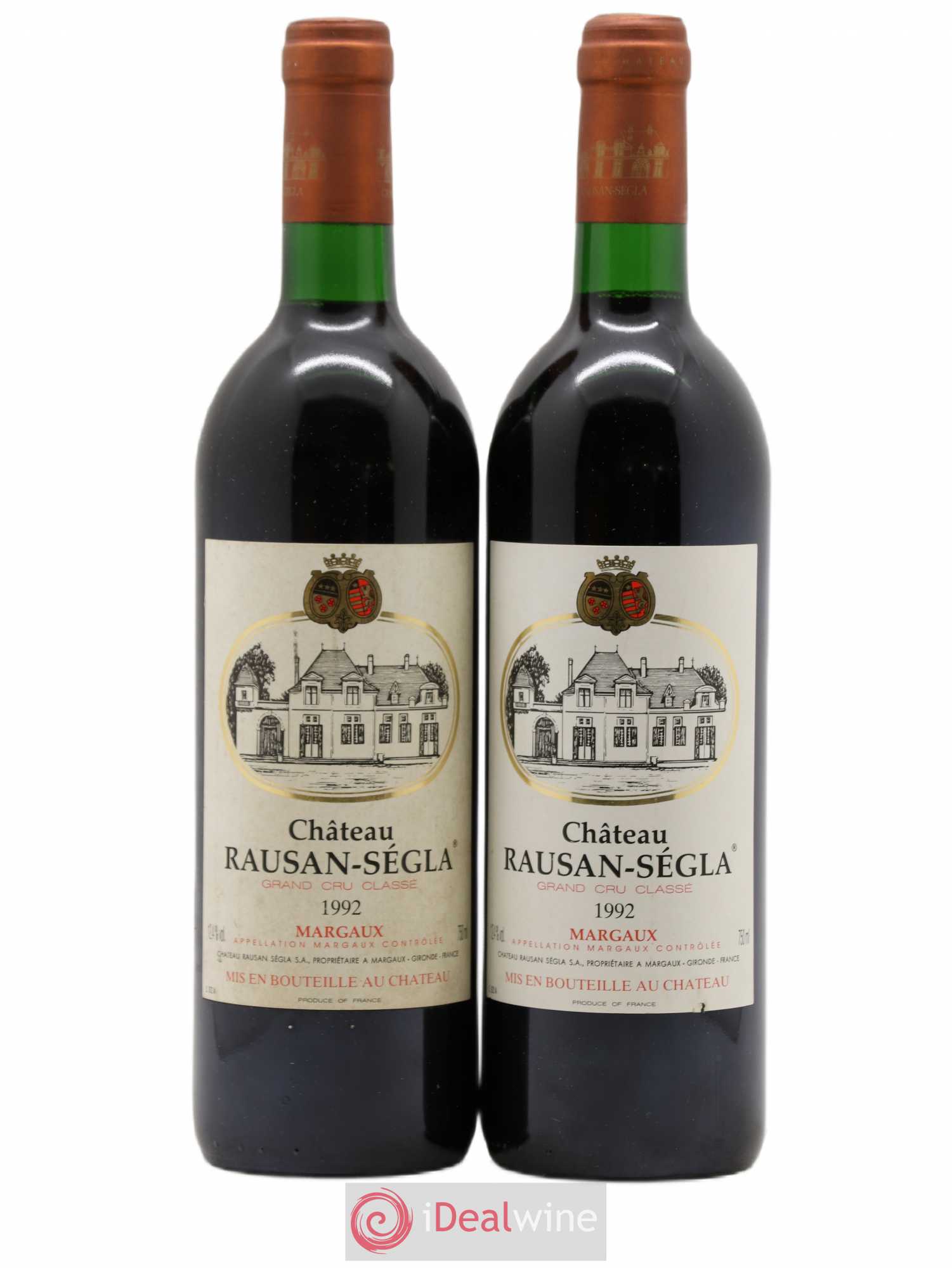 Château Rauzan Ségla Grand Cru Classé 1992 - Lot de 2 bouteilles - 0