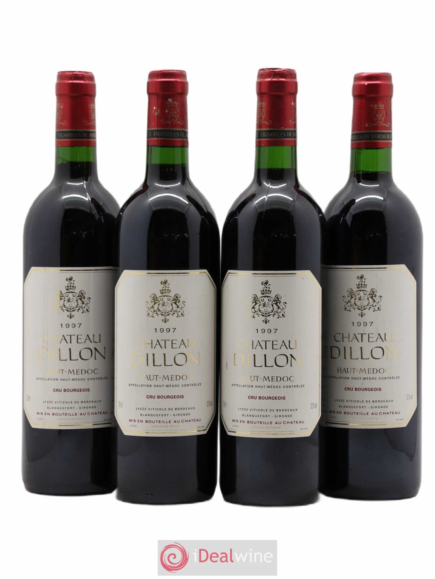 Château Dillon Cru Bourgeois (sans prix de réserve) 1997 - Lot de 4 bouteilles - 0