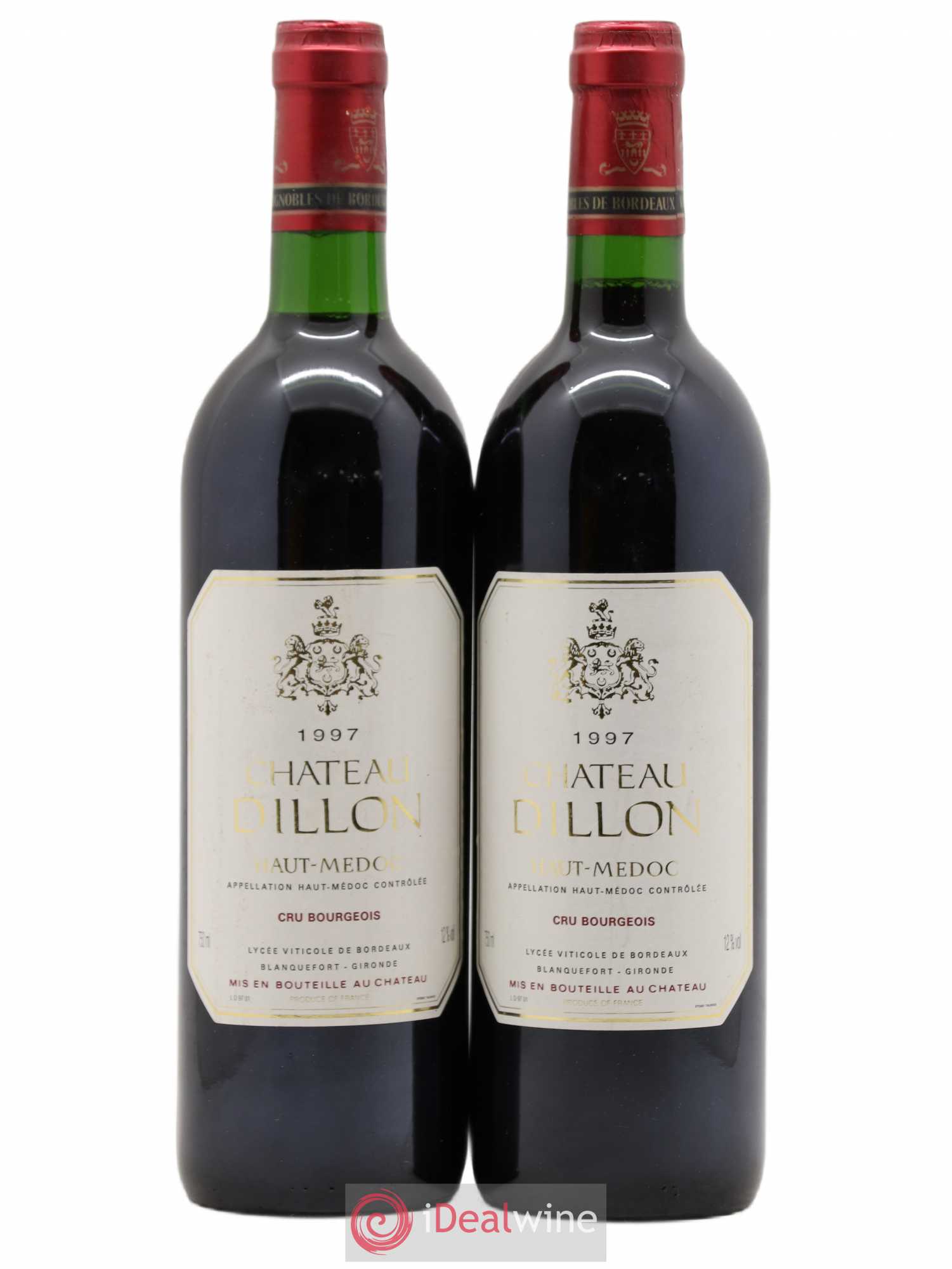 Château Dillon Cru Bourgeois (sans prix de réserve) 1997 - Lot de 2 bouteilles - 0