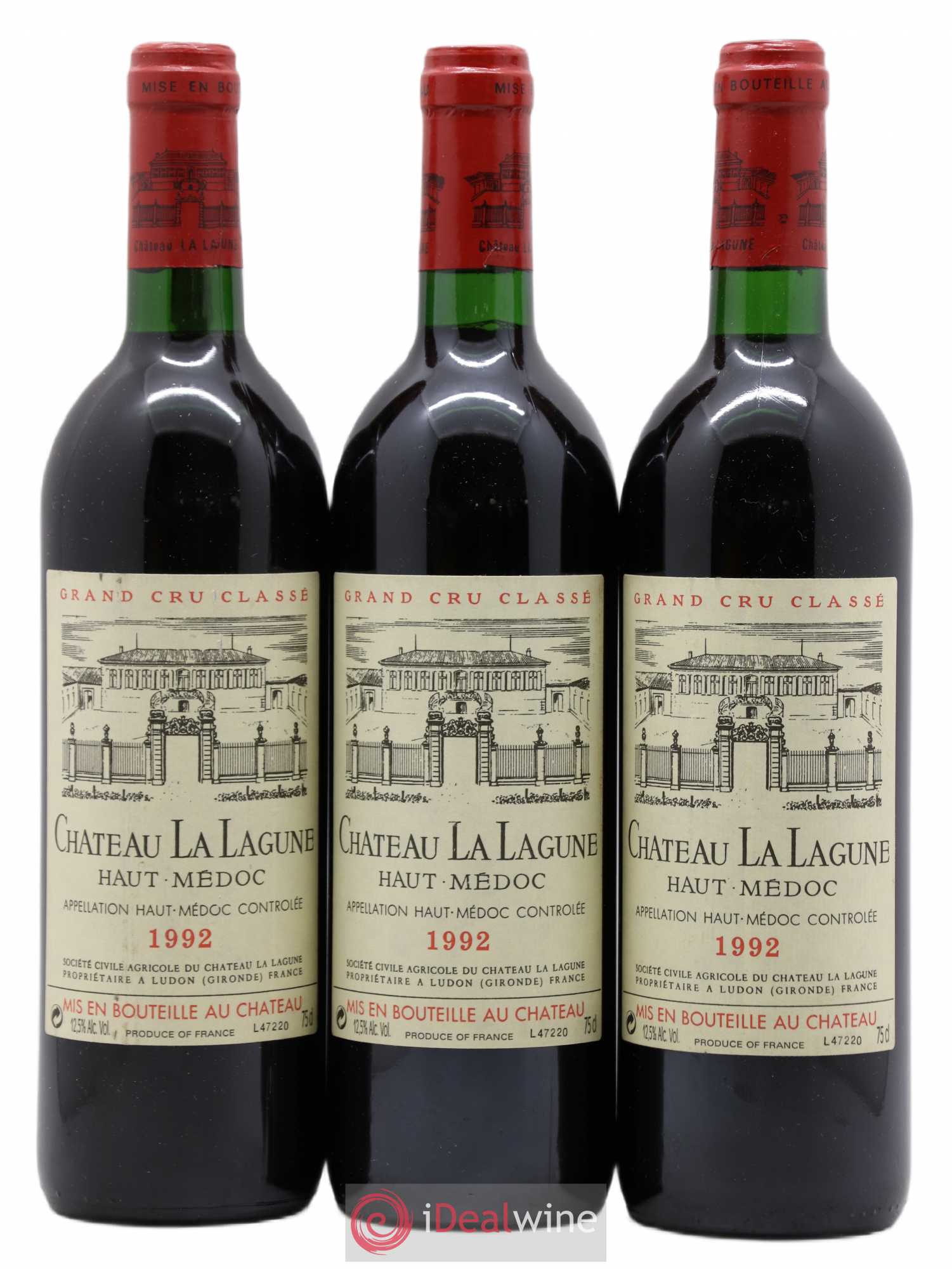 Château la Lagune 3ème Grand Cru Classé 1992 - Lot de 3 bouteilles - 0