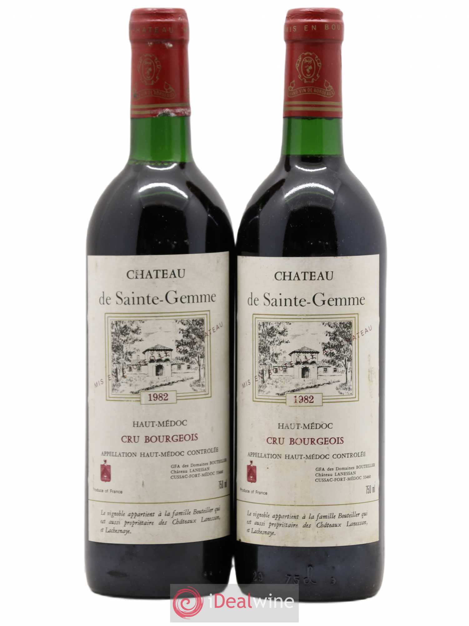 Château de Sainte-Gemme Cru Bourgeois (sans prix de réserve) 1982 - Lot de 2 bouteilles - 0